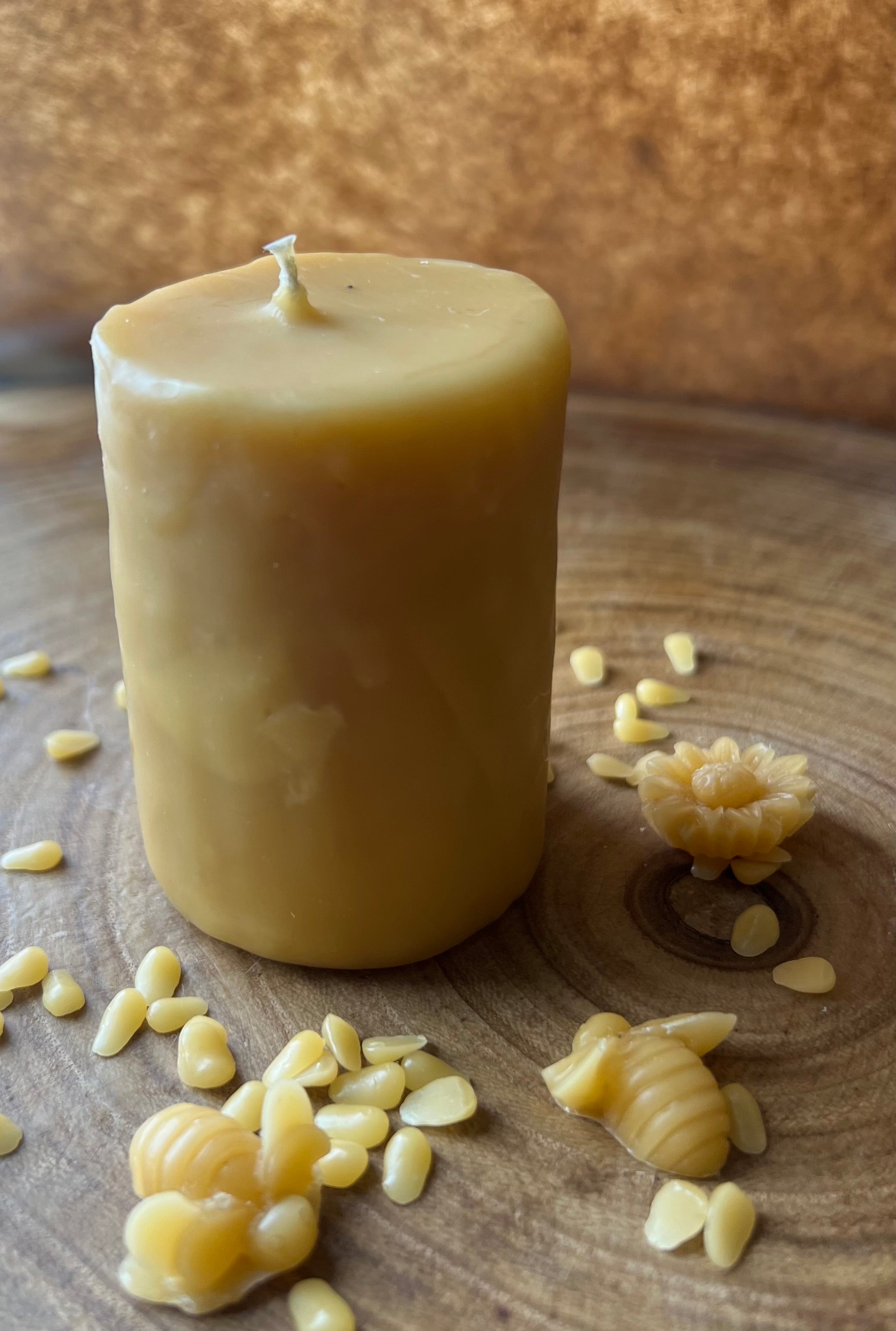 Beeswax Pillar Candle | Hand-Poured Natural Candle | Clean Burning | Small Batch Apothecary | Multiple Sizes