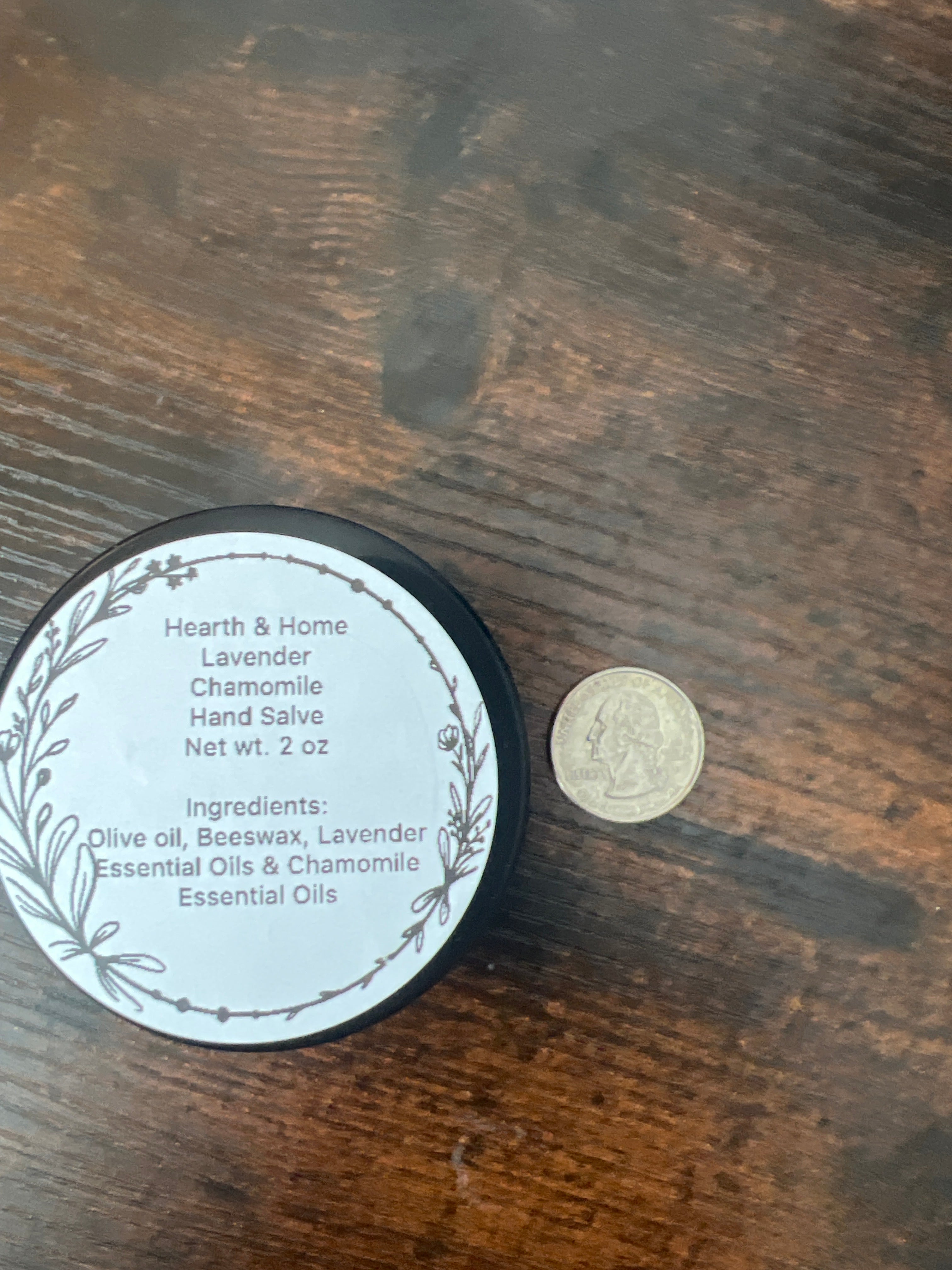 Hearth & Home Lavender Chamomile Hand Salve - Natural Beeswax - 2 oz