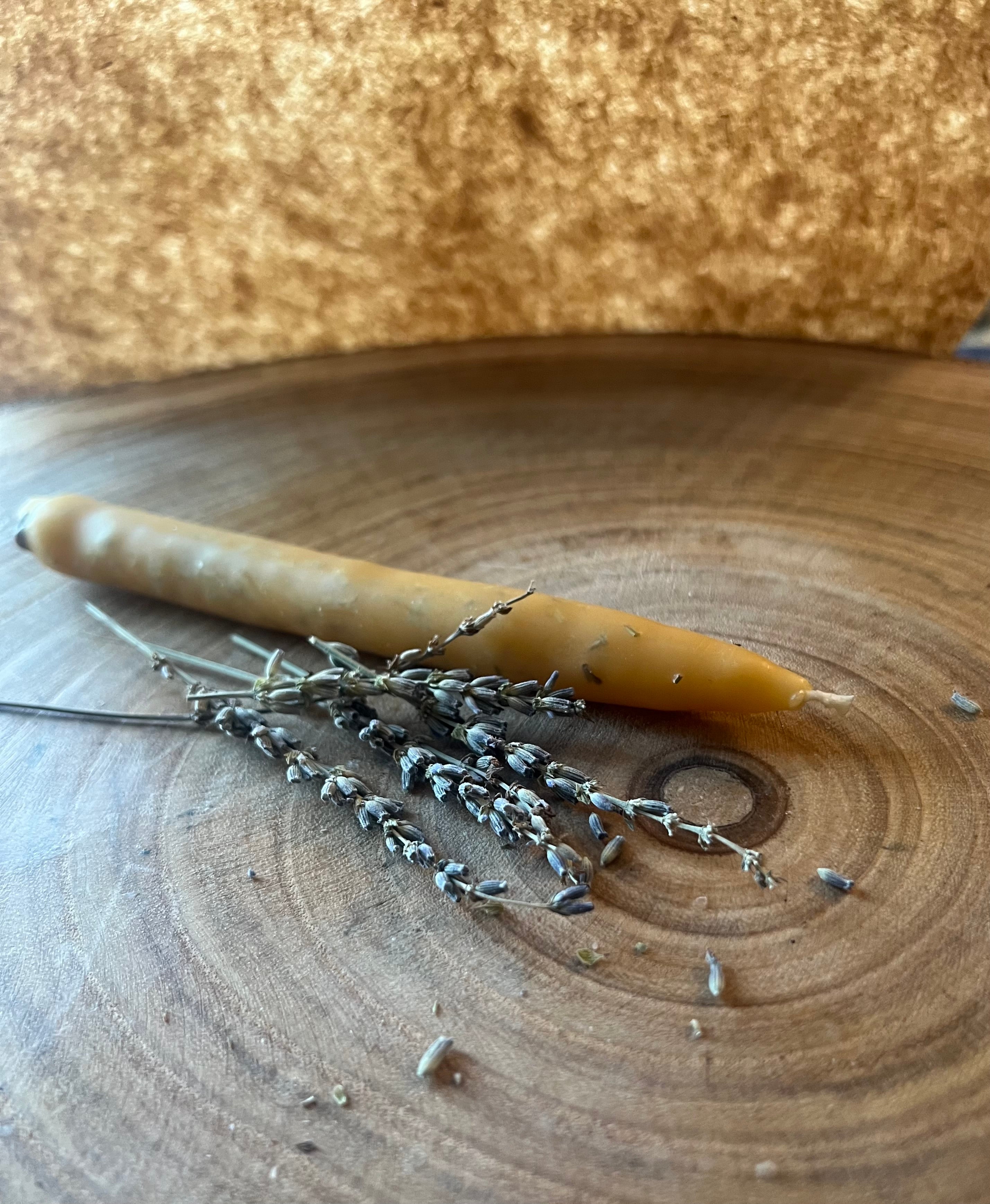 Herbal Beeswax Candle