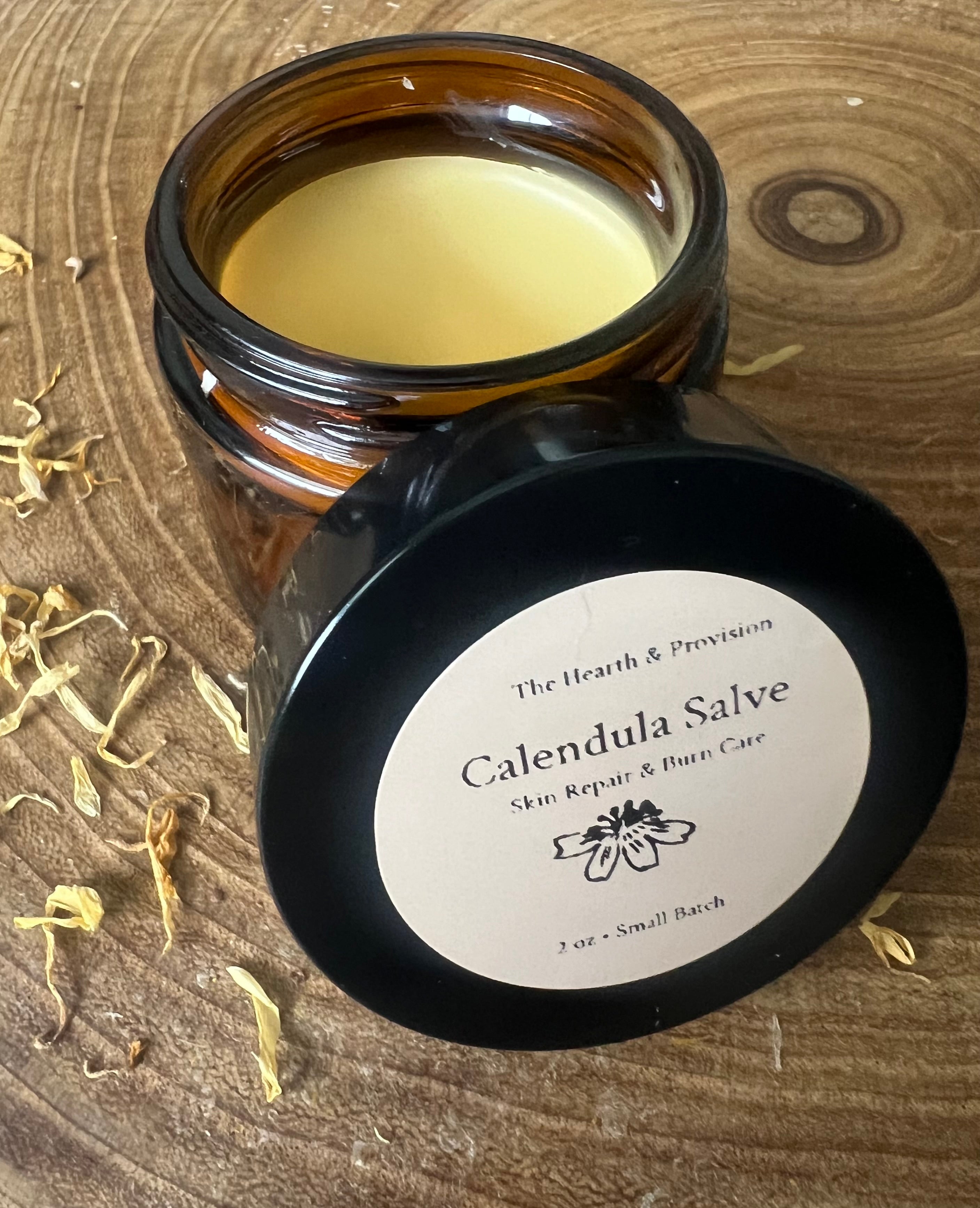 Calendula Salve for Skin Repair & Burn Care | Herbal Healing Balm | Small Batch Apothecary | 2 oz