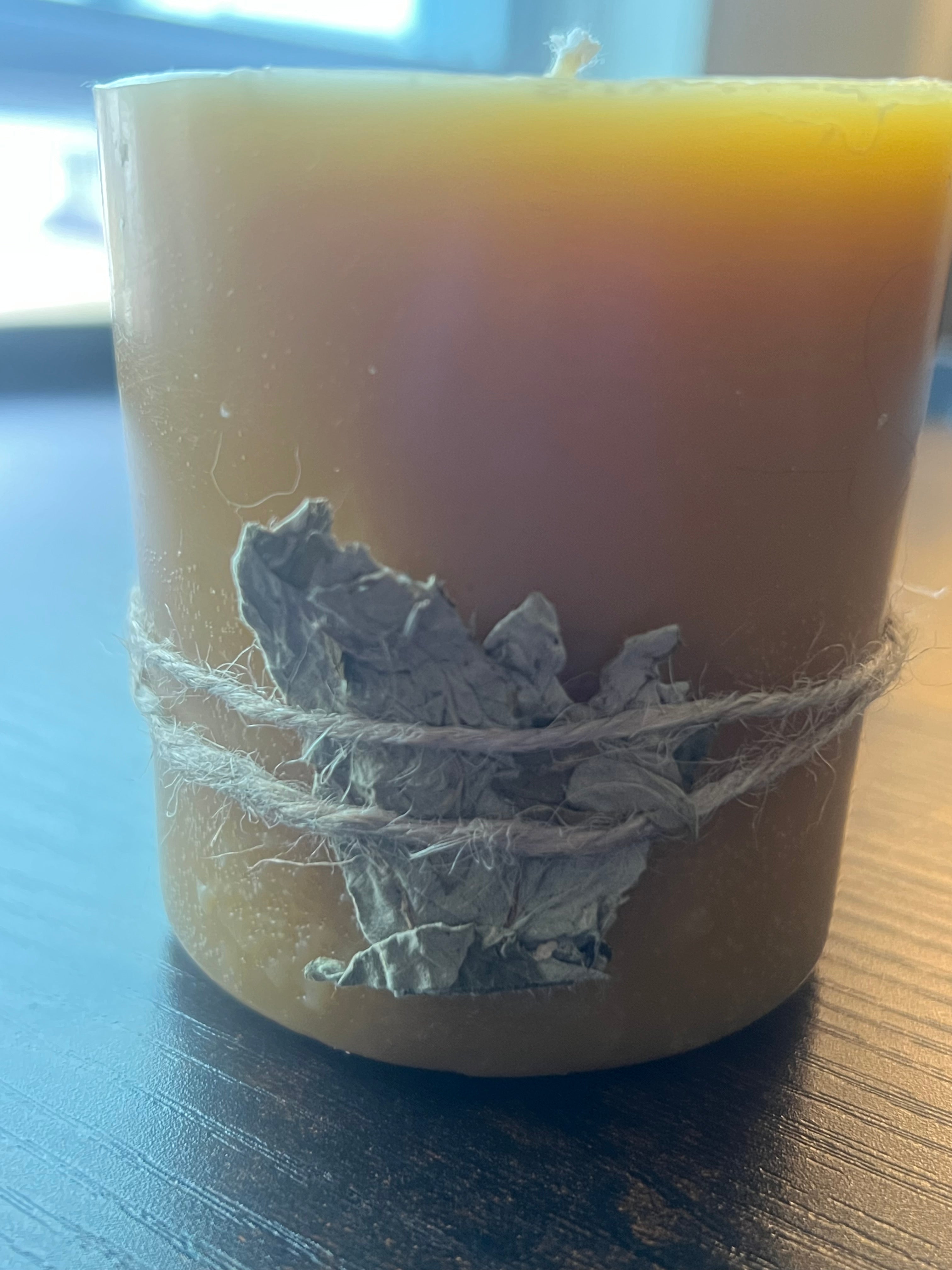 The Watcher’s Flame — Beeswax Hearth Pillar