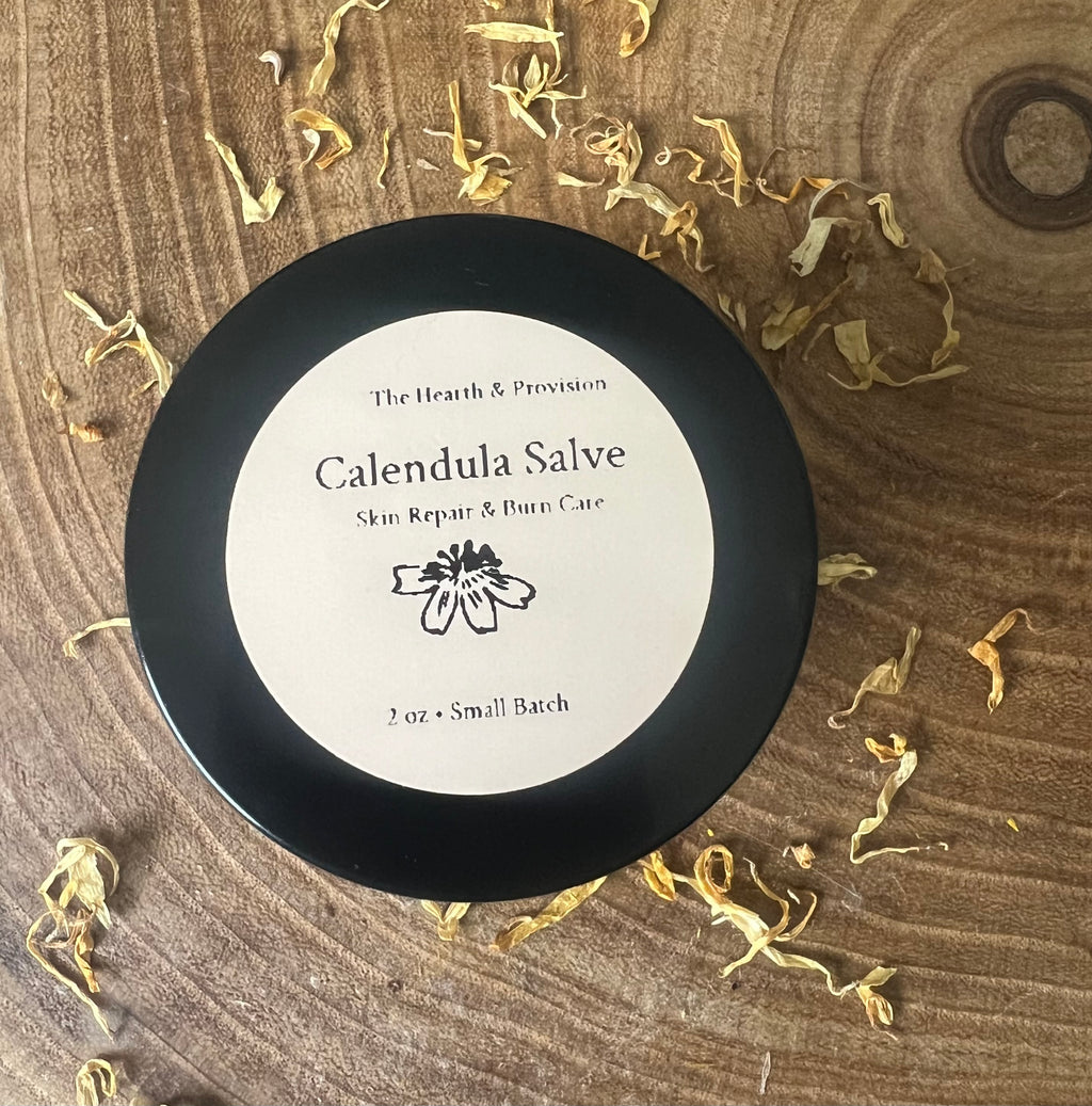Calendula Salve for Skin Repair & Burn Care | Herbal Healing Balm | Small Batch Apothecary | 2 oz