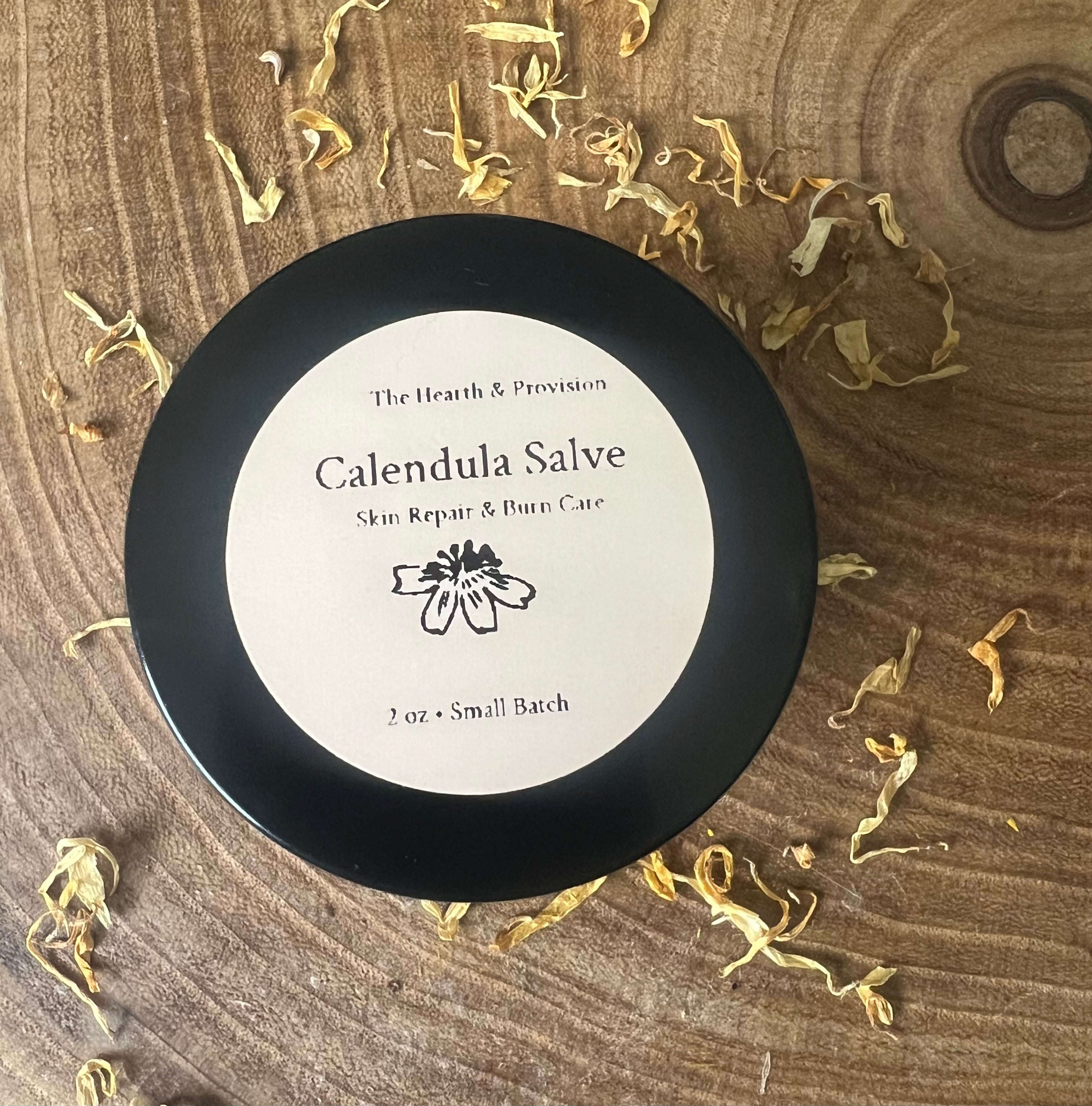 Calendula Salve for Skin Repair & Burn Care | Herbal Healing Balm | Small Batch Apothecary | 2 oz