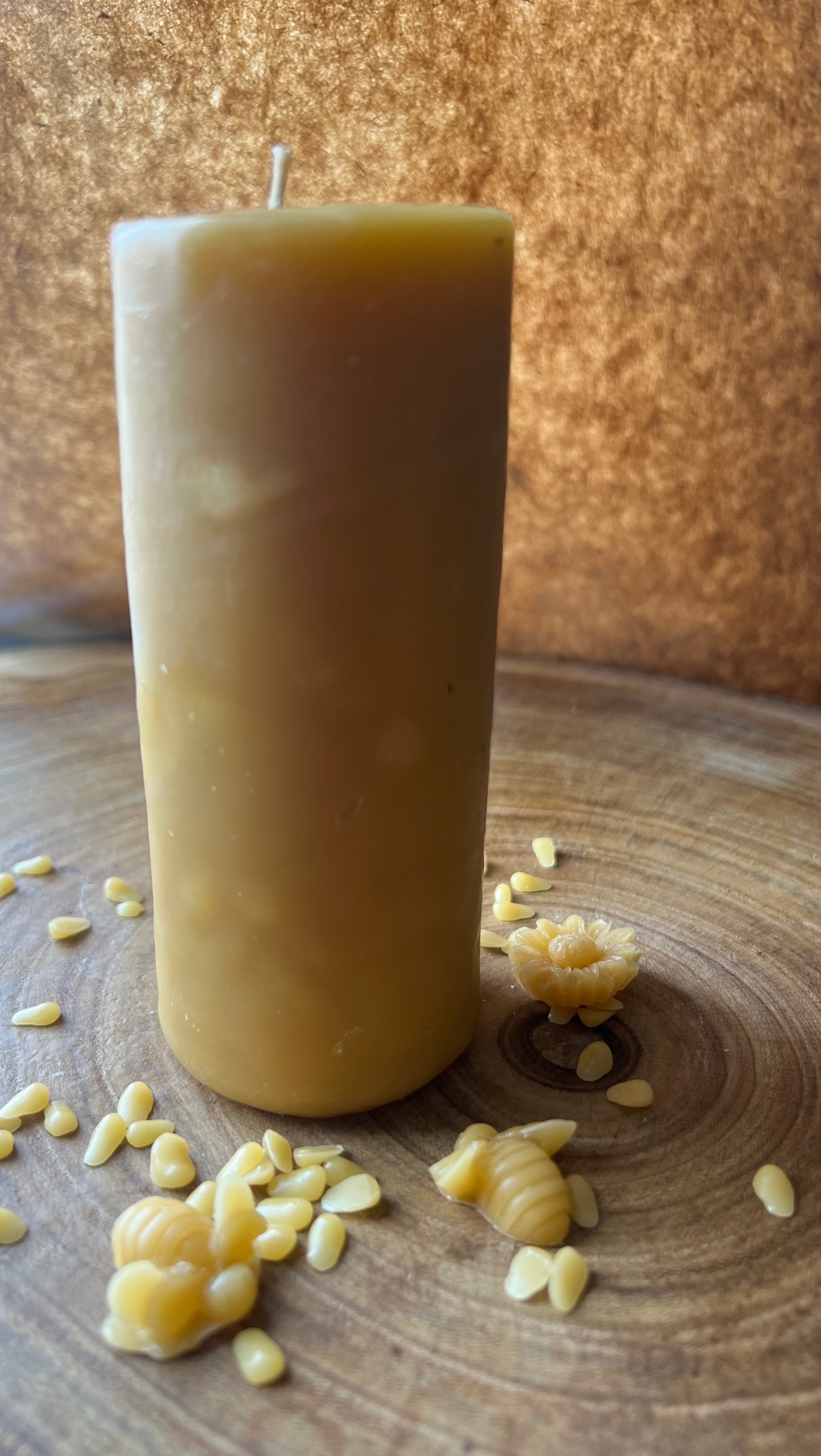 Beeswax Pillar Candle | Hand-Poured Natural Candle | Clean Burning | Small Batch Apothecary | Multiple Sizes