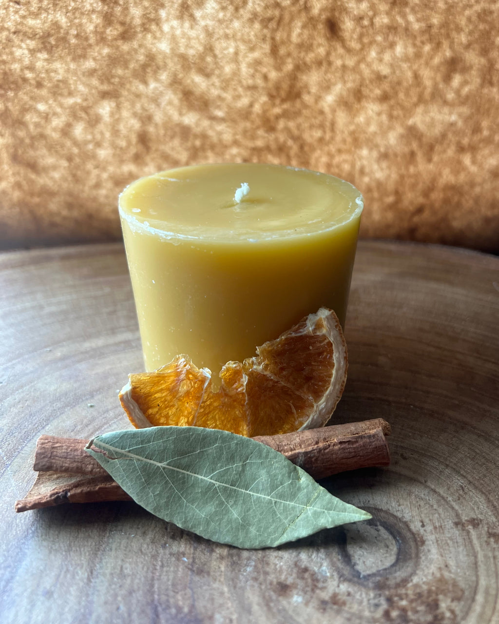 Golden Hearth Candle — Steady Abundance Beeswax Pillar