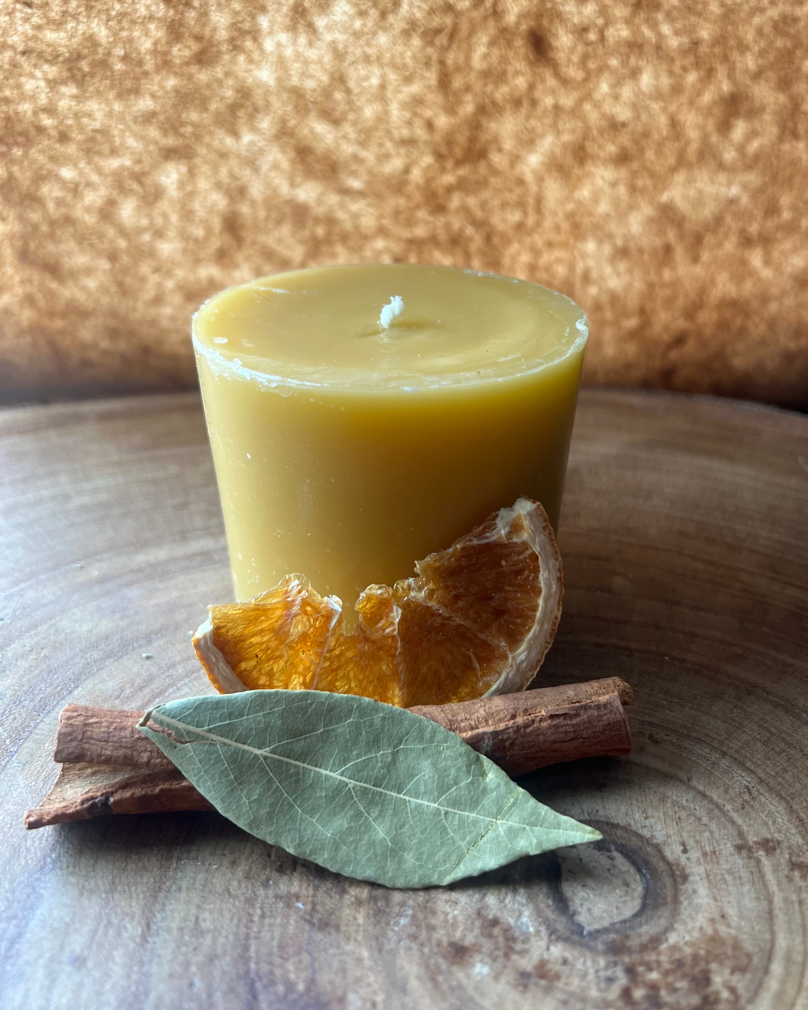 Golden Hearth Candle — Steady Abundance Beeswax Pillar