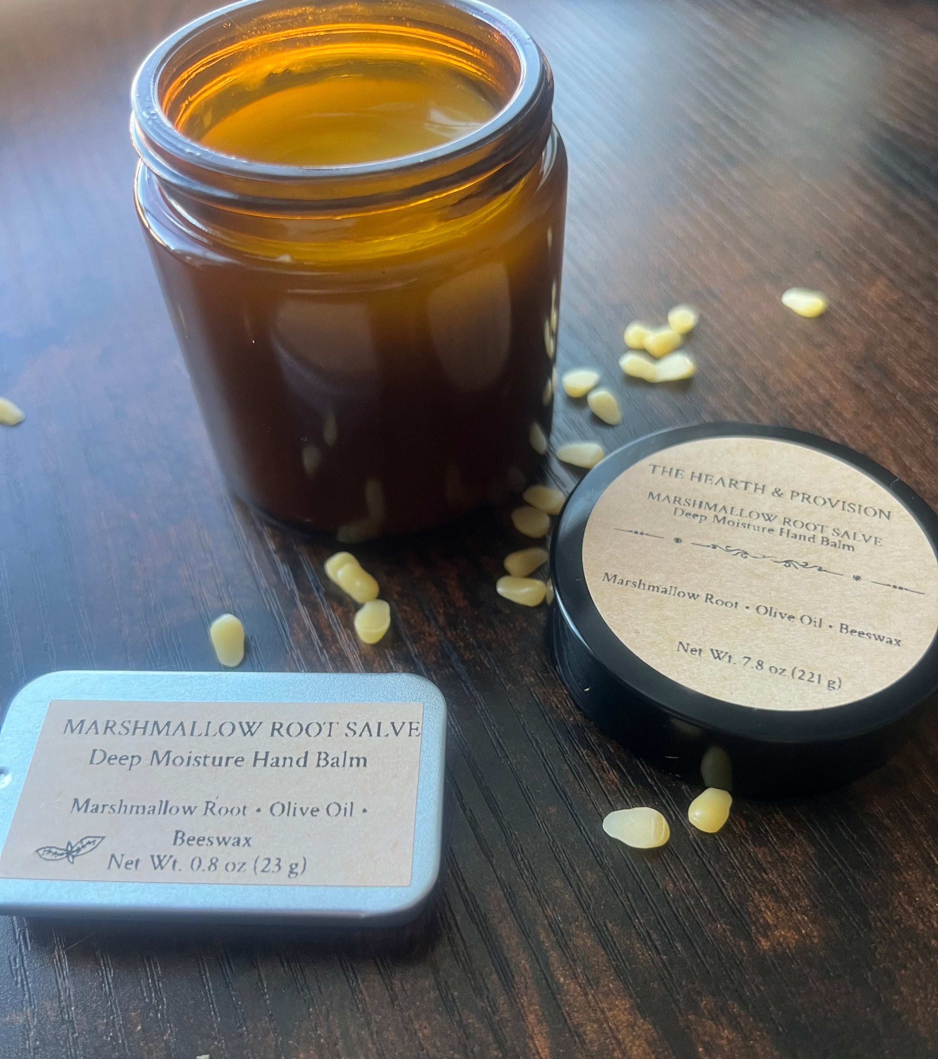 Marshmallow Root Hand Balm – Herbal Skin Salve for Dry & Irritated Hands