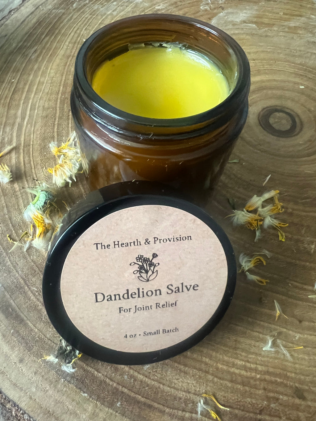 Dandelion Salve for Joint & Muscle Relief | Herbal Balm | Small Batch Apothecary | 4 oz
Untitled Mar22_12:30