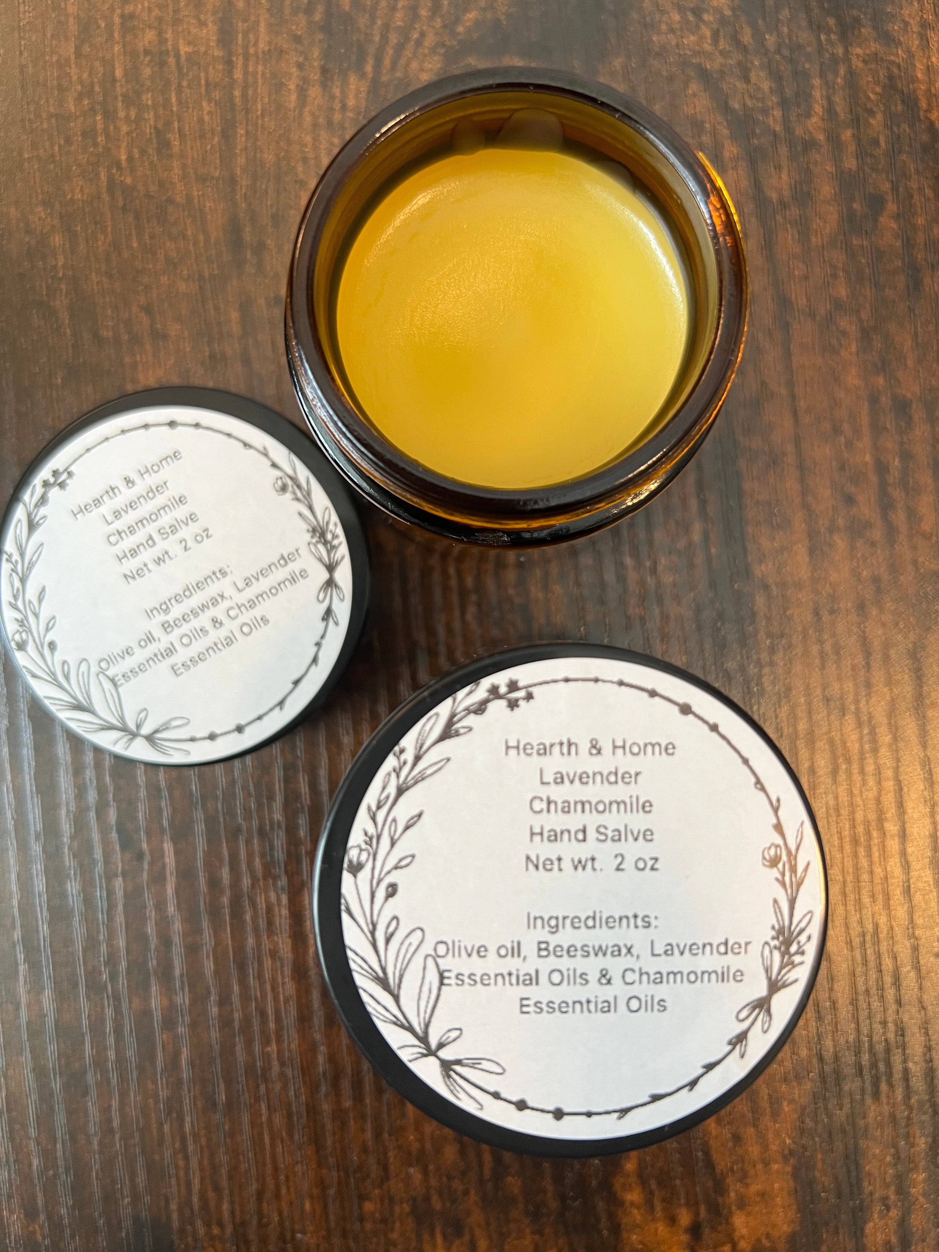 Hearth & Home Lavender Chamomile Hand Salve - Natural Beeswax - 2 oz