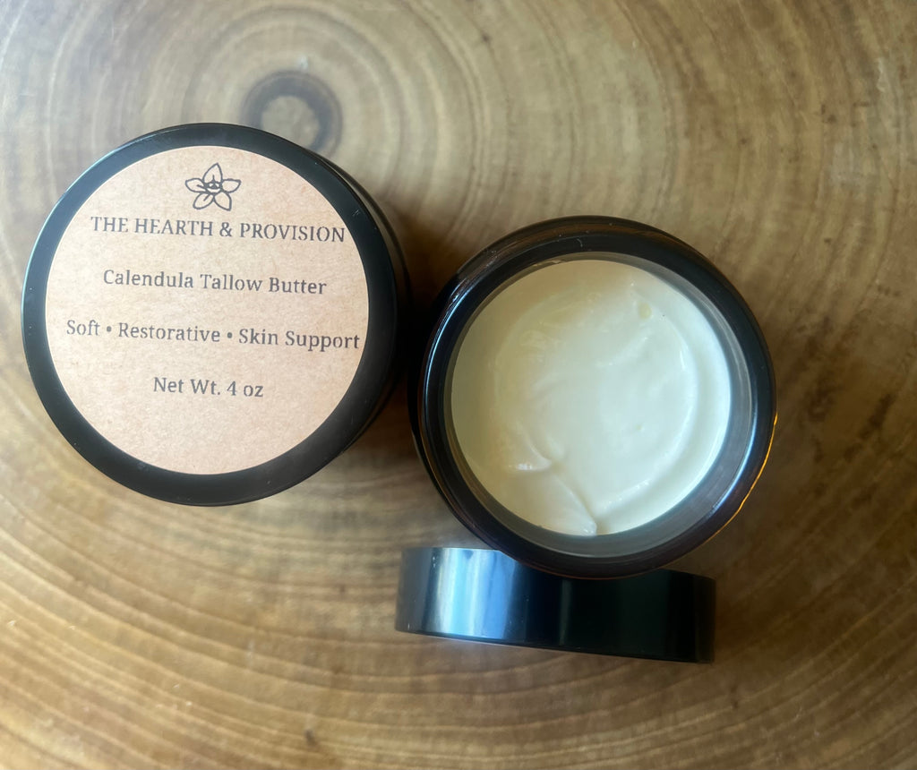 Calendula Tallow Butter – Whipped Skin Repair Balm – Dry Skin, Face & Body Moisturizer
