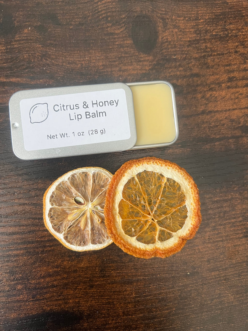 Citrus & Honey Lip Balm – Beeswax Nourishing Balm (Slide Tin)