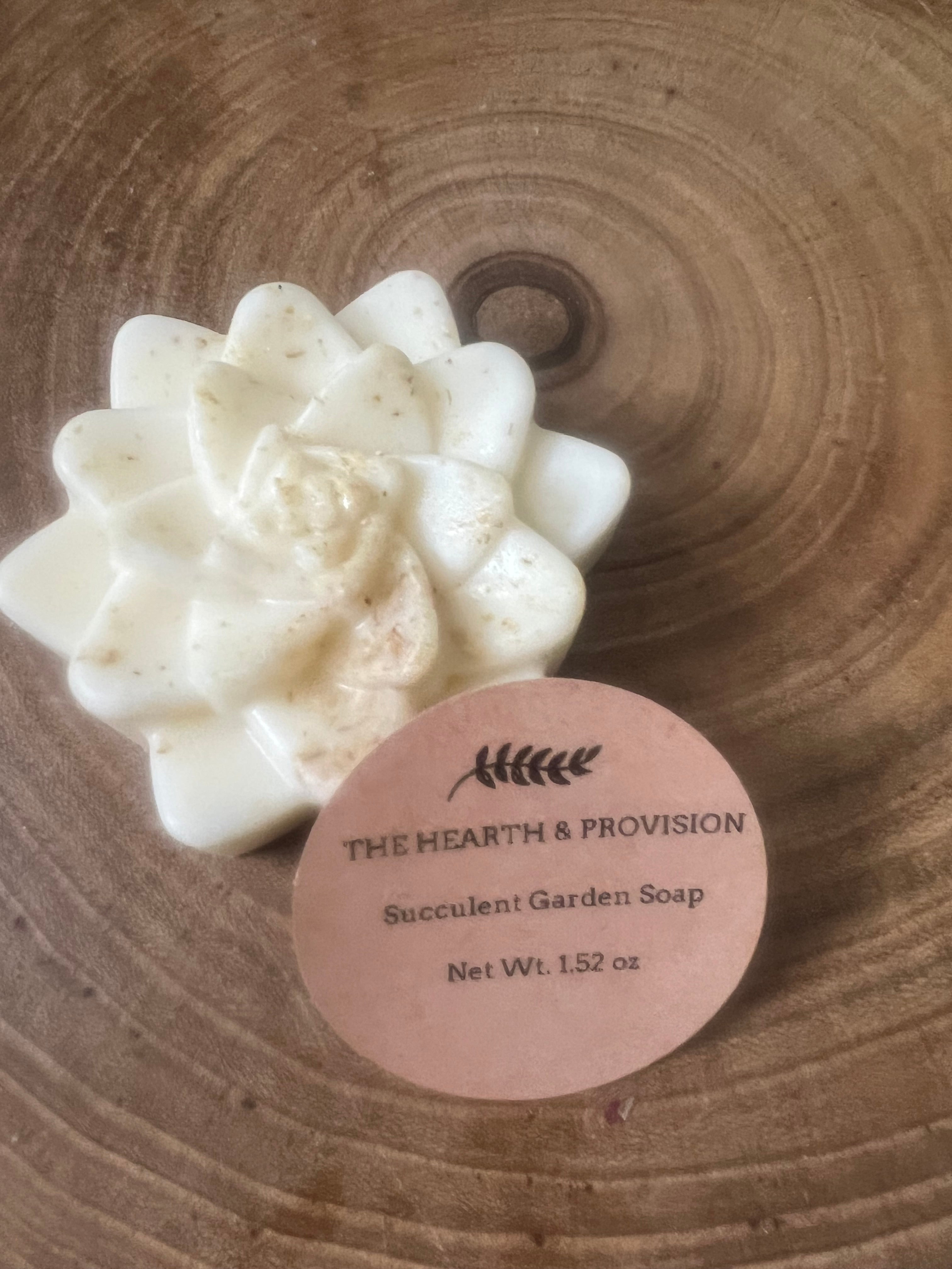 Succulent Soap Bar — Handmade Botanical Soap | Decorative Artisan Soap | Gift Soap