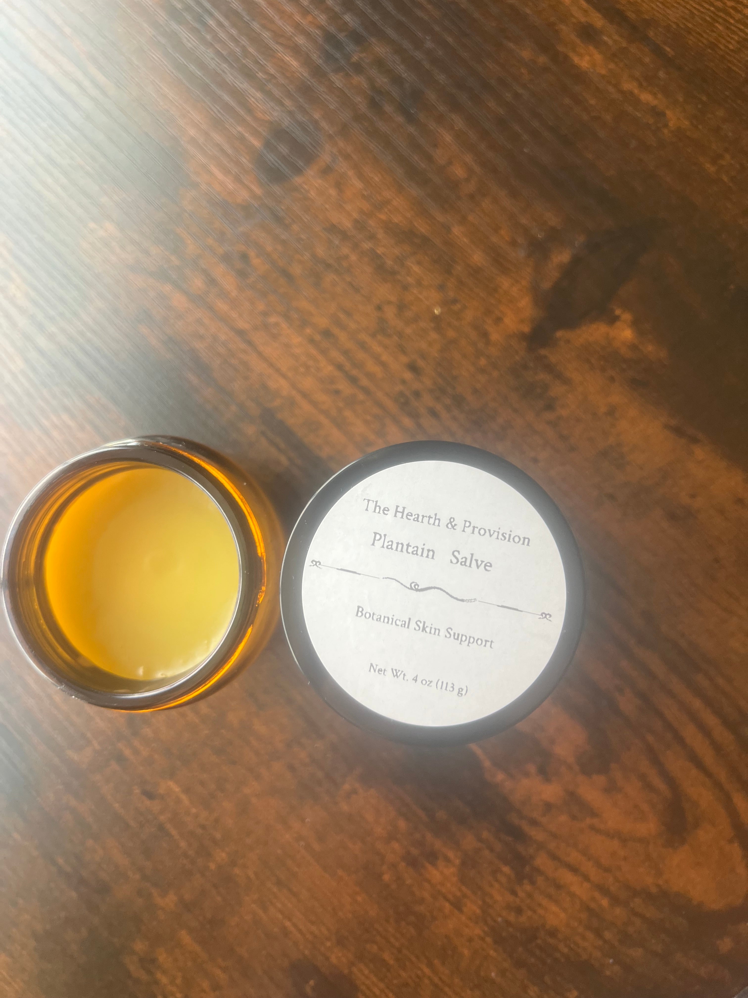 Plantain Salve – Botanical Beeswax Skin Balm – 4 oz Herbal Skin Support
