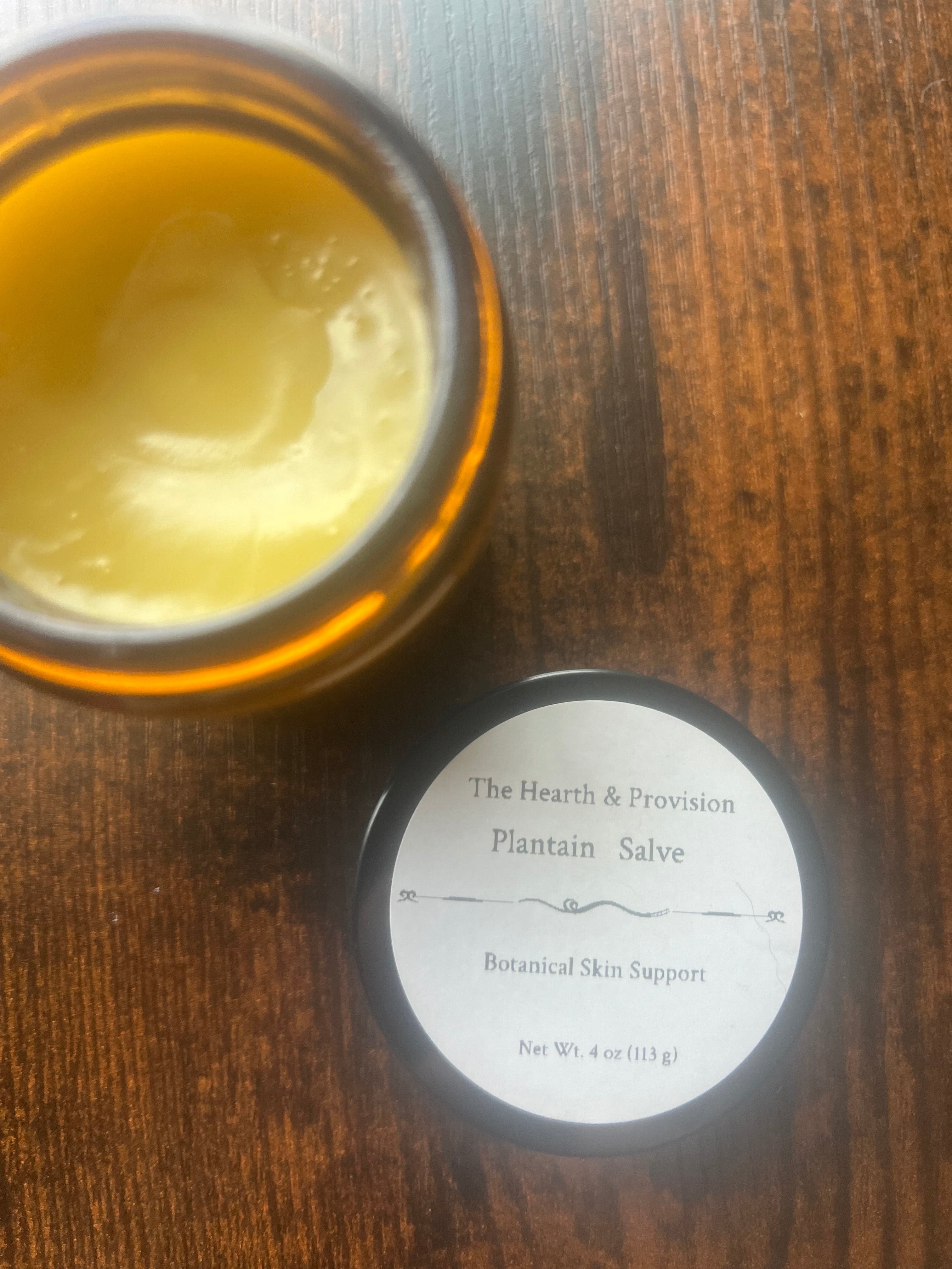 Plantain Salve – Botanical Beeswax Skin Balm – 4 oz Herbal Skin Support