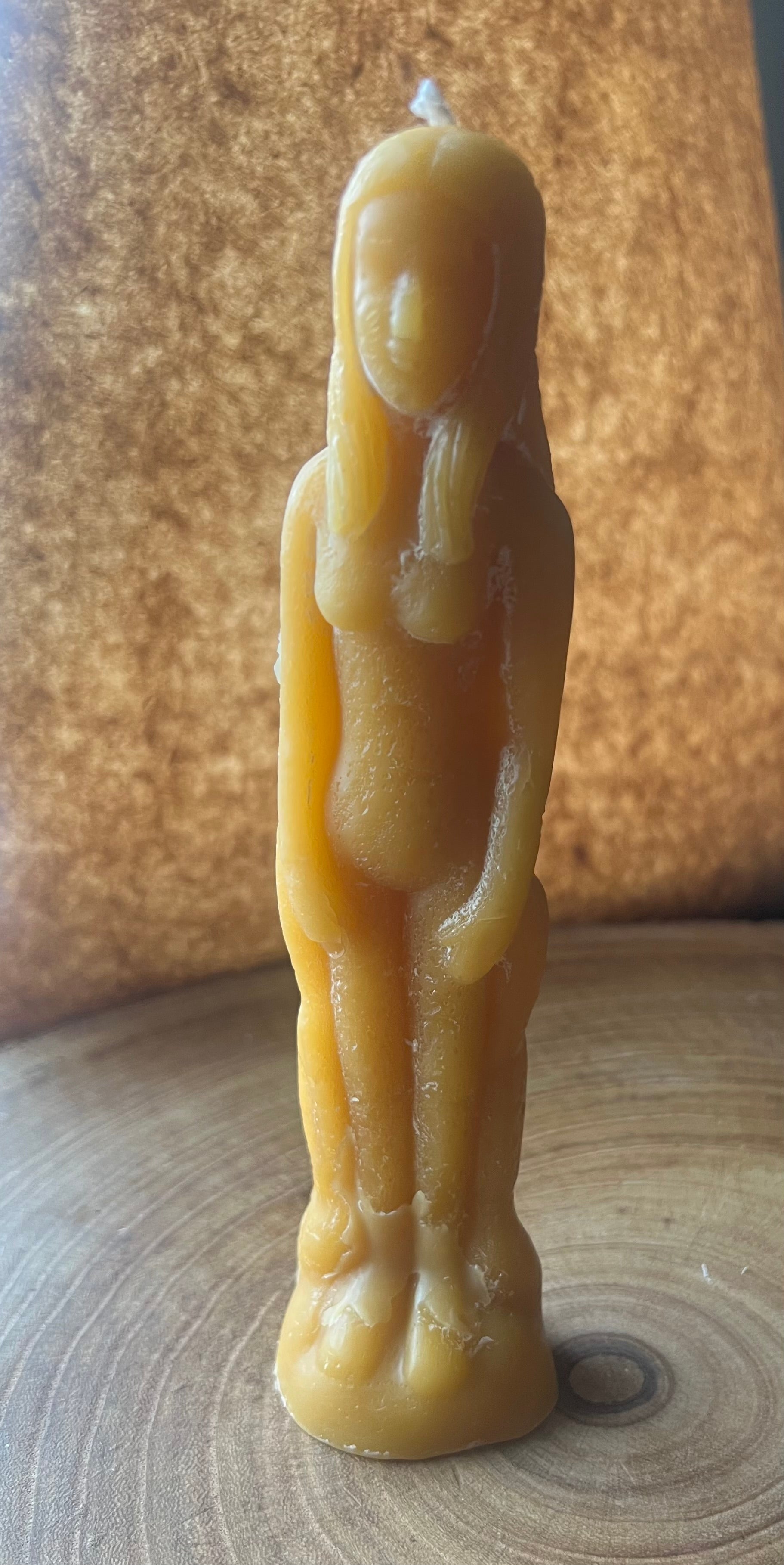 Natural Beeswax Twisted Taper Candle Set (Male & Female Pair)
