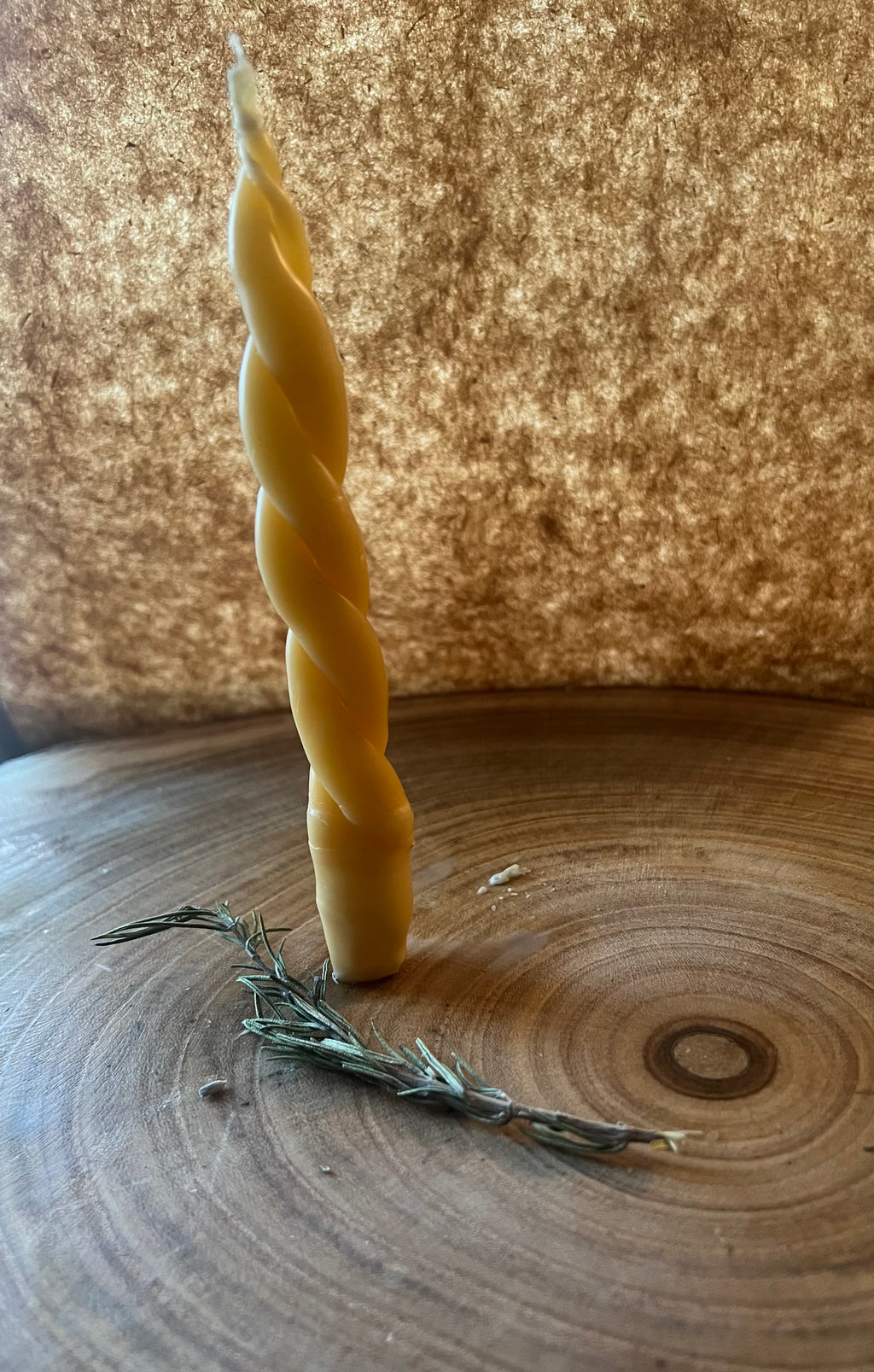 Twisted Beeswax Candle