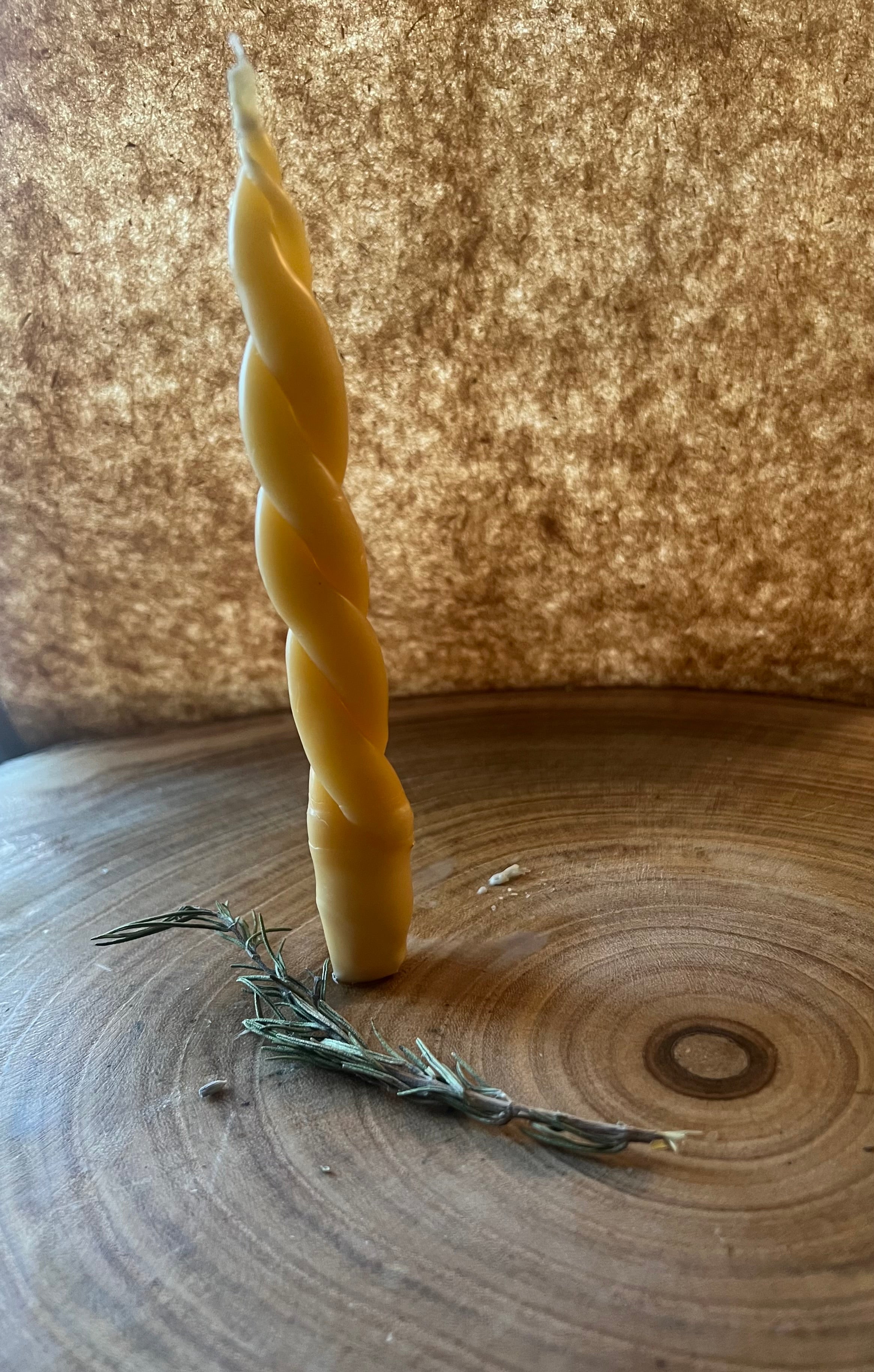 Twisted Beeswax Candle