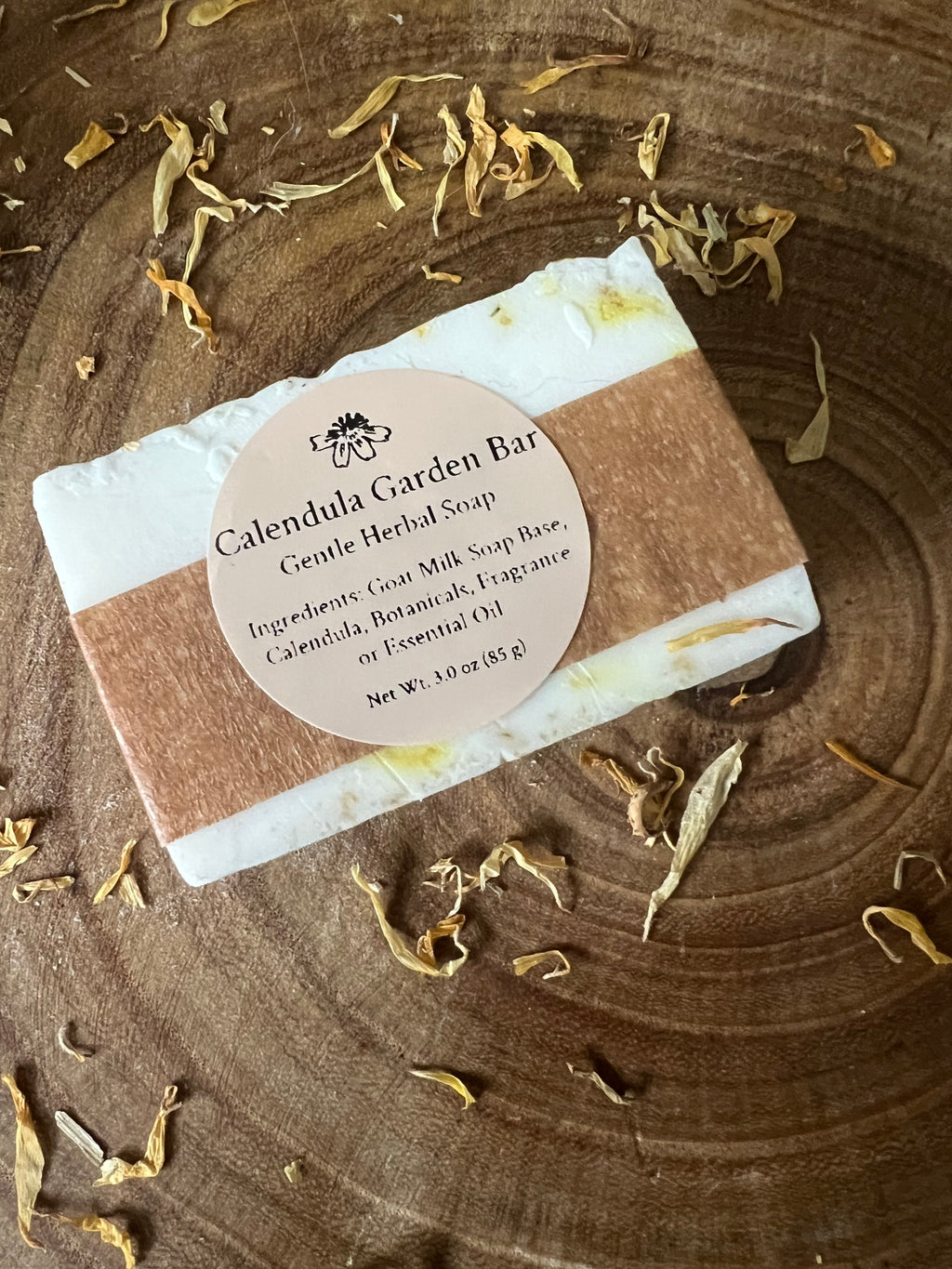 Calendula Garden Bar — Gentle Herbal Soap