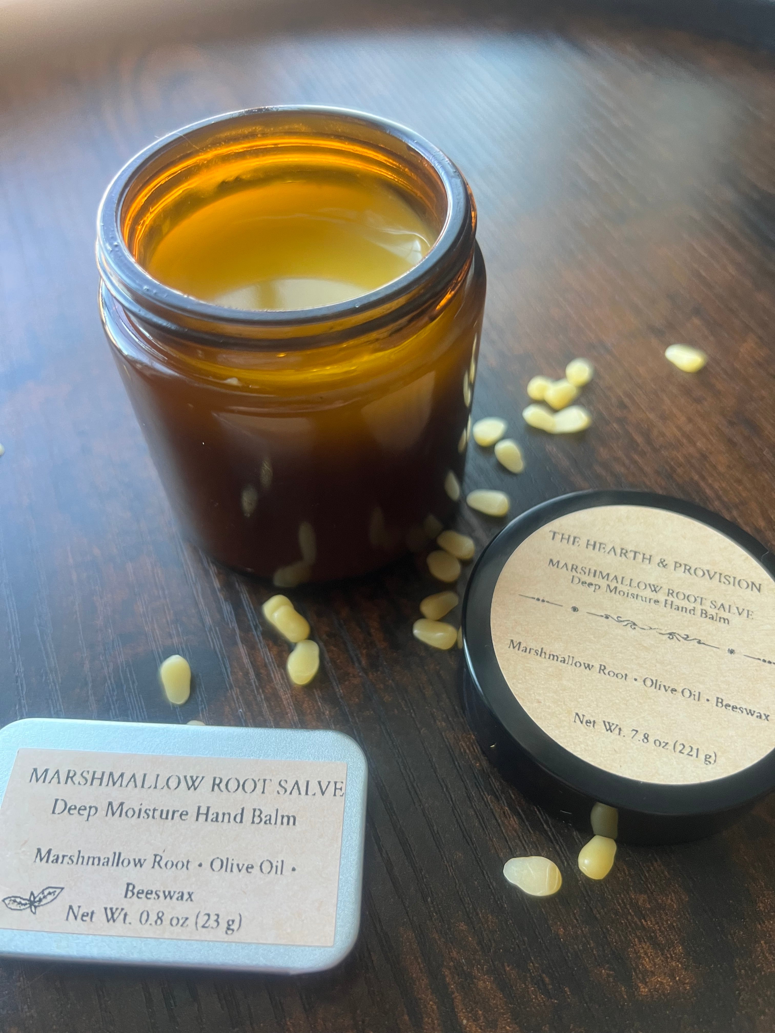Marshmallow Root Hand Balm – Herbal Skin Salve for Dry & Irritated Hands
