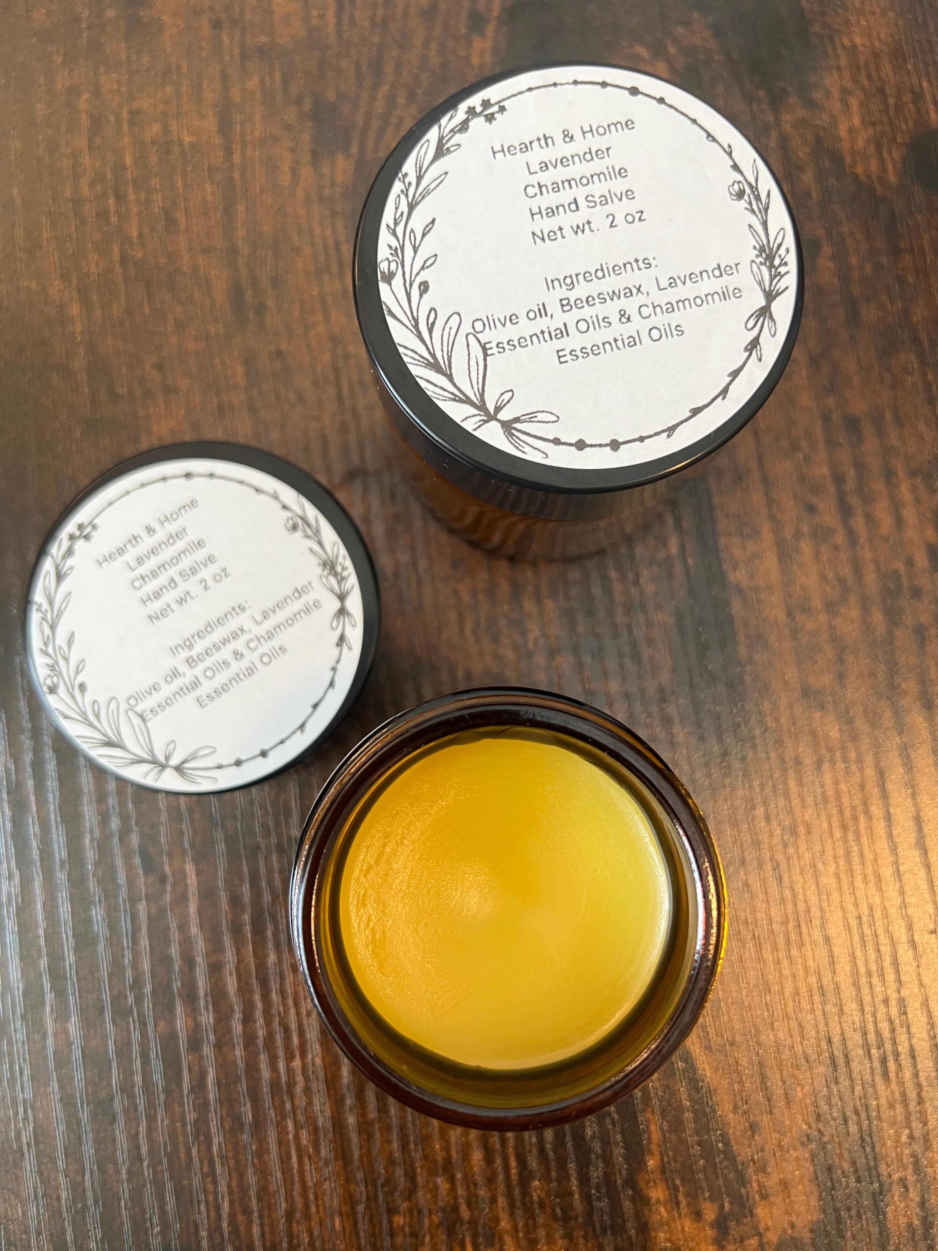 Hearth & Home Lavender Chamomile Hand Salve - Natural Beeswax - 2 oz
