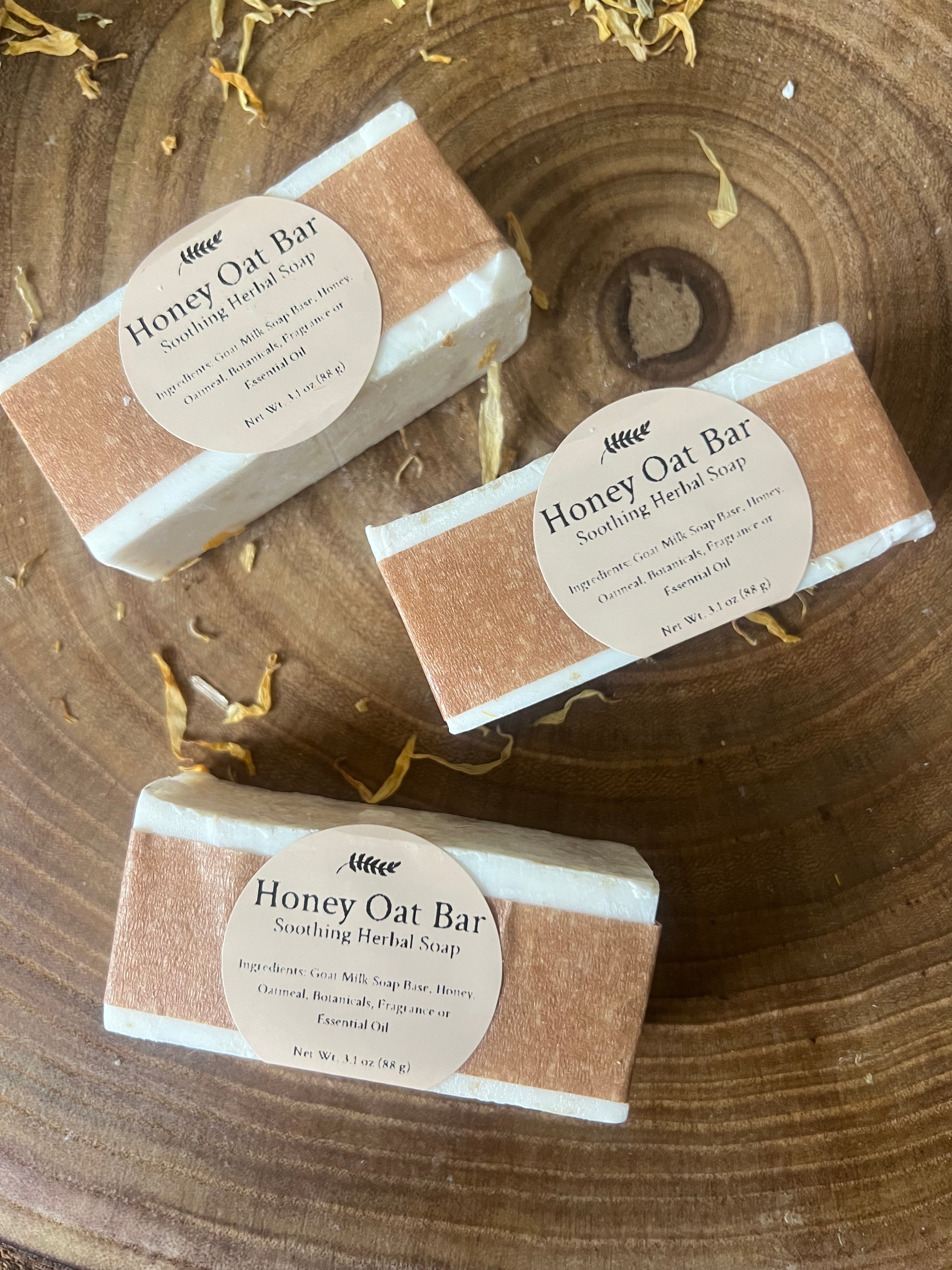 Honey Oat Bar — Soothing Herbal Soap