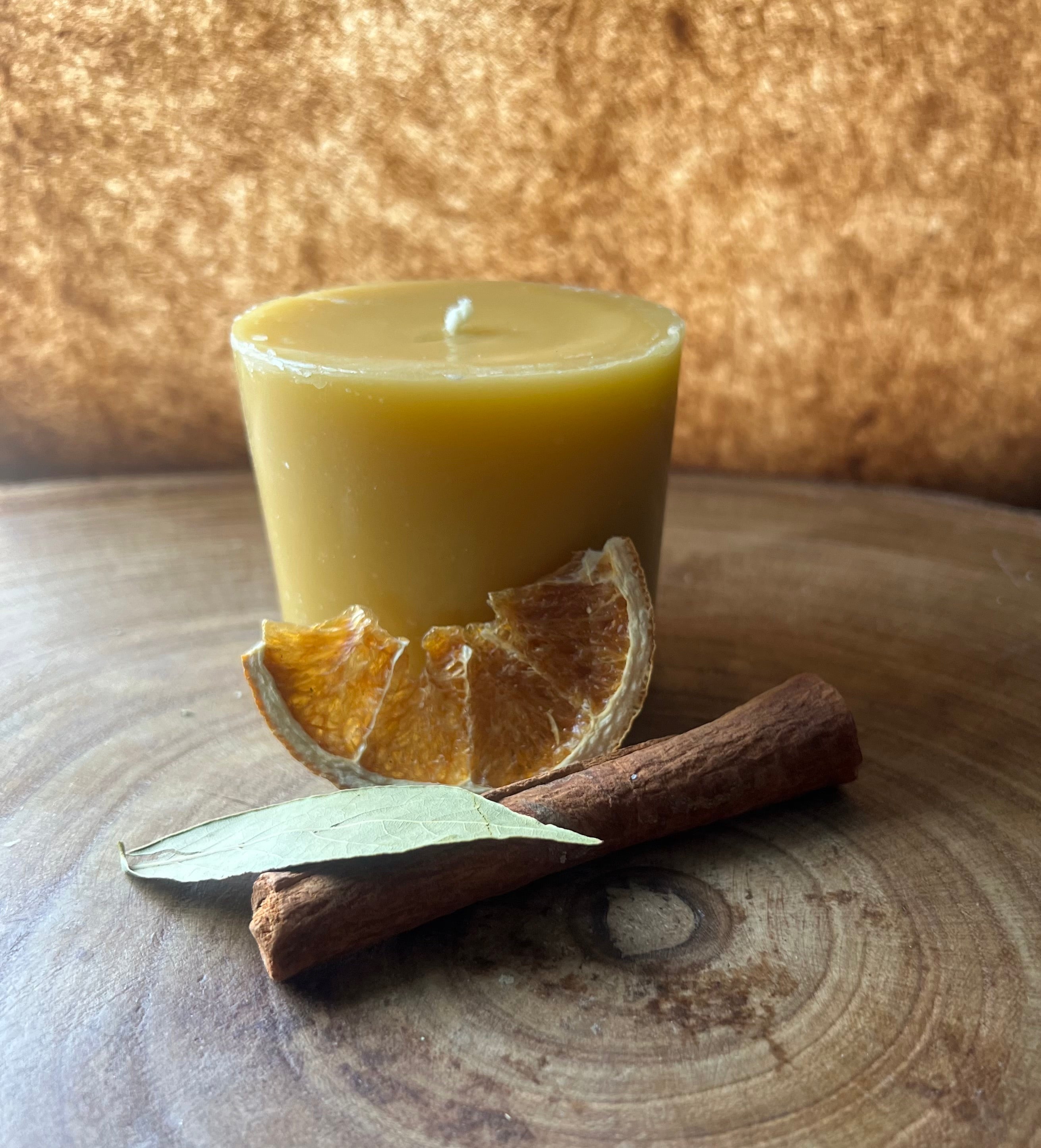 Golden Hearth Candle — Steady Abundance Beeswax Pillar