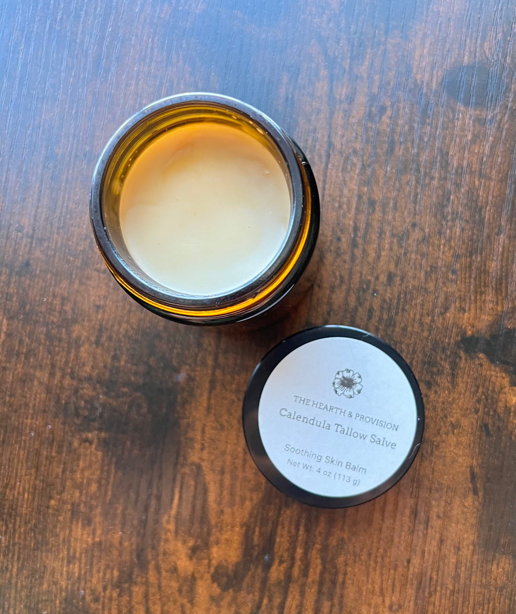 The Hearth Care Pair – Botanical Lip Balm & Calendula Hand Salve Set
