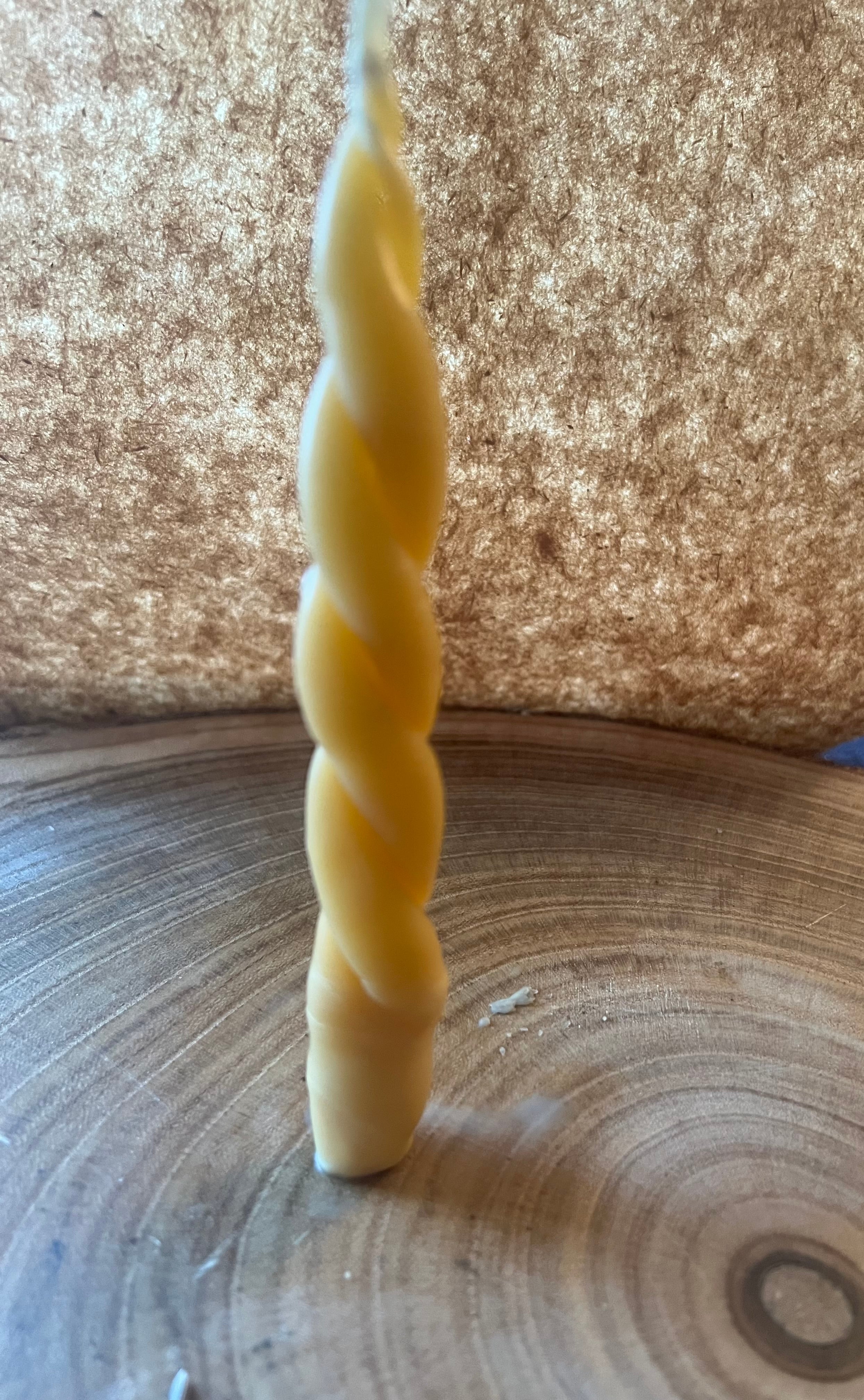 Twisted Beeswax Candle