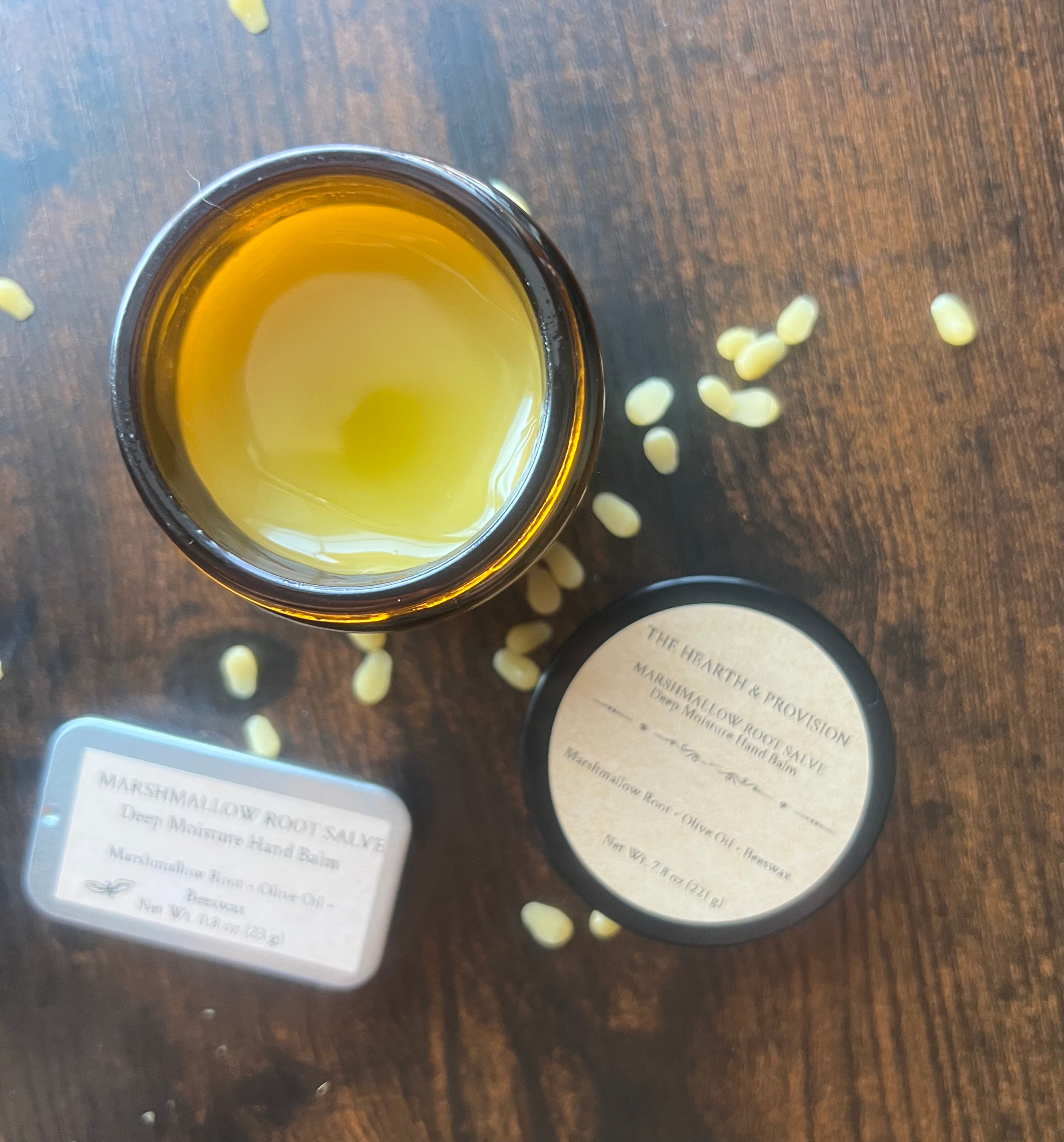 Marshmallow Root Hand Balm – Herbal Skin Salve for Dry & Irritated Hands