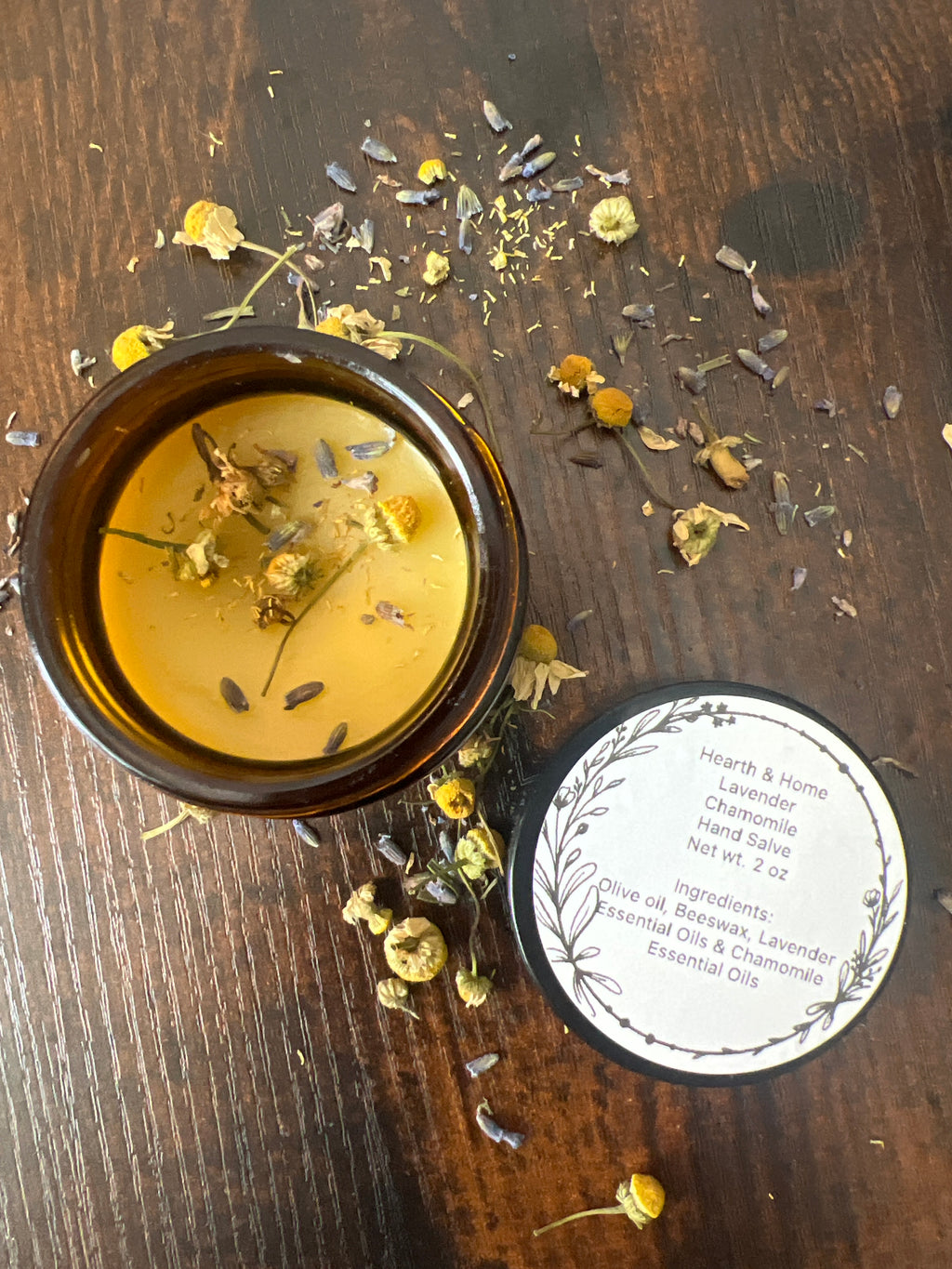Hearth & Home Lavender Chamomile Hand Salve - Natural Beeswax - 2 oz