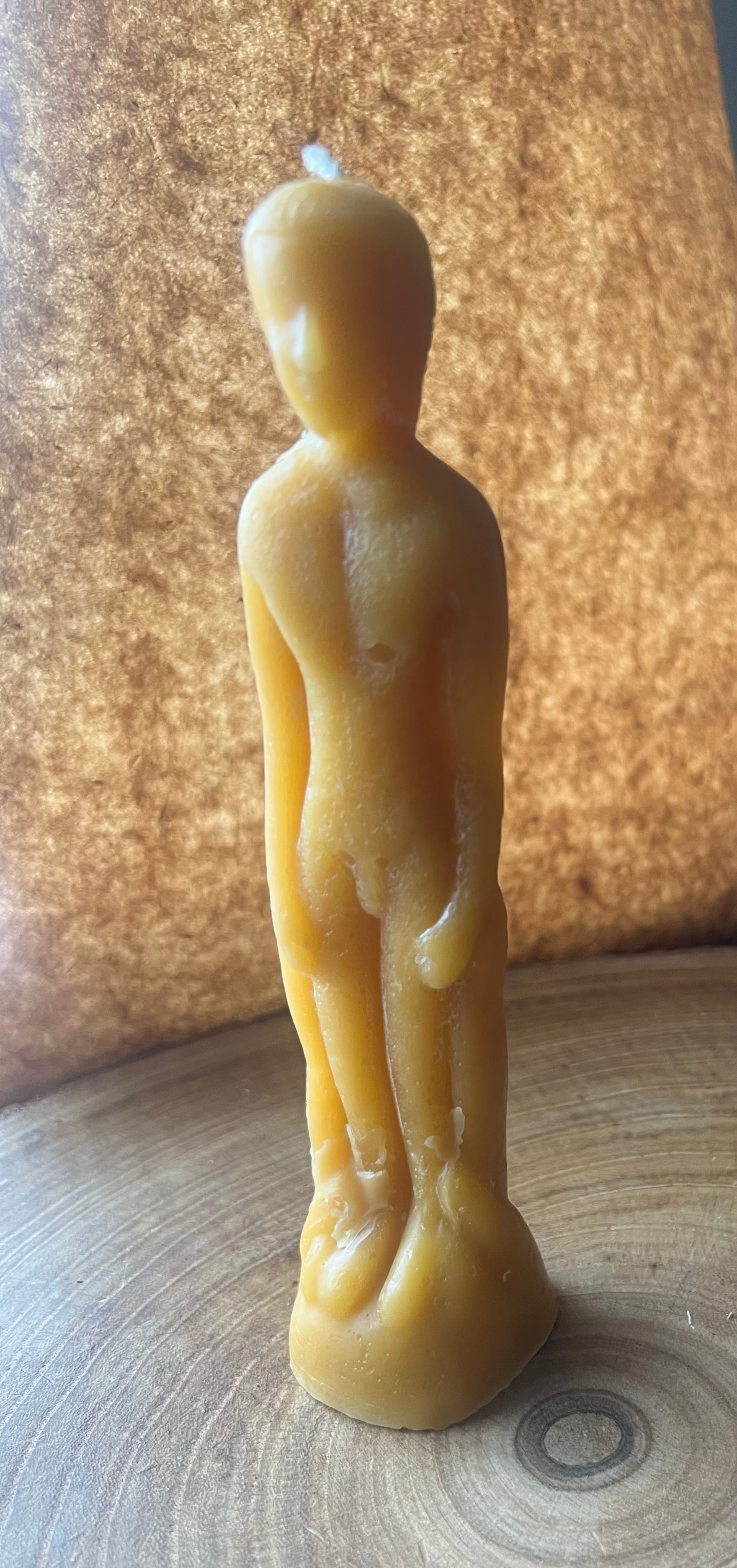 Natural Beeswax Twisted Taper Candle Set (Male & Female Pair)