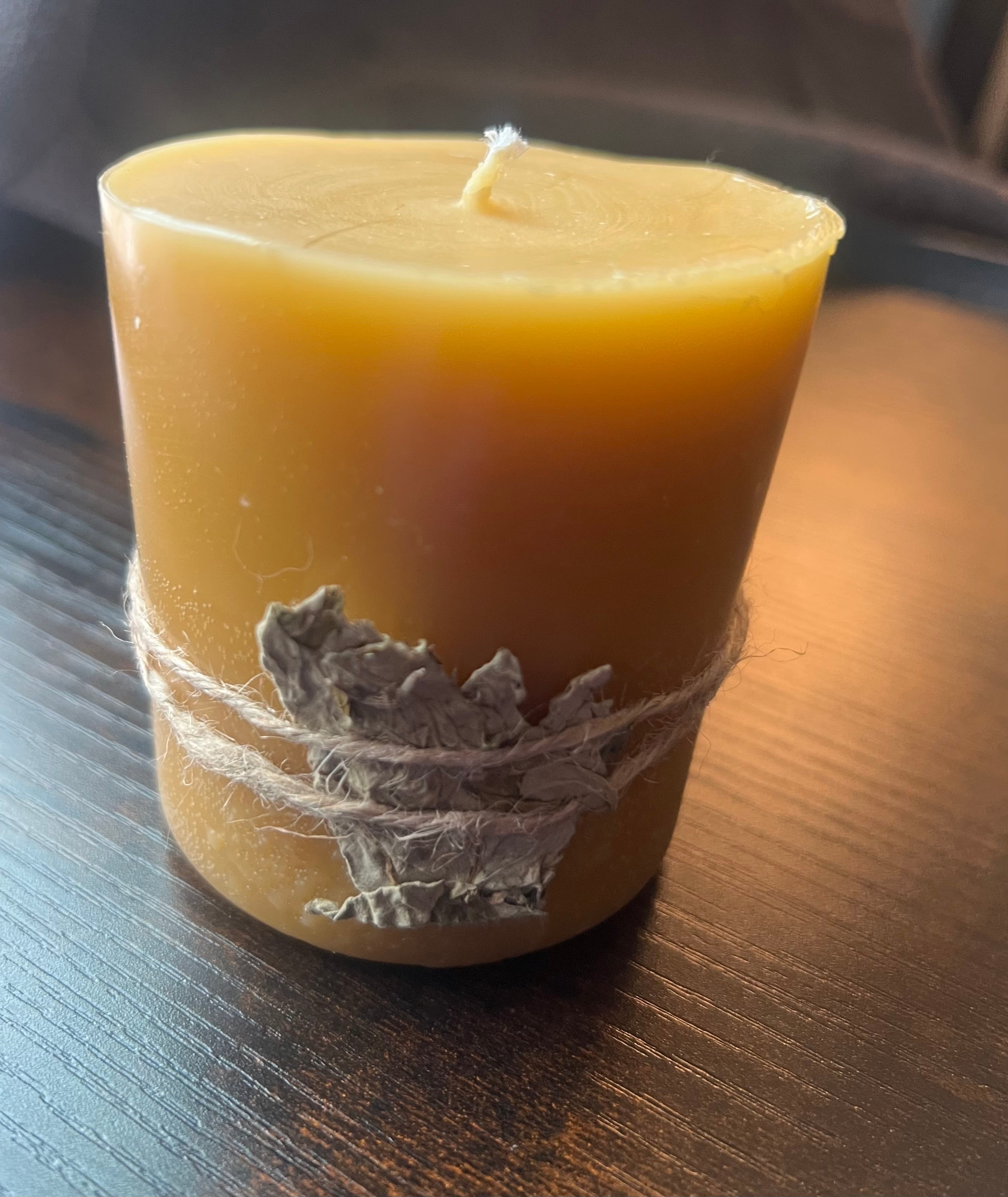 The Watcher’s Flame — Beeswax Hearth Pillar