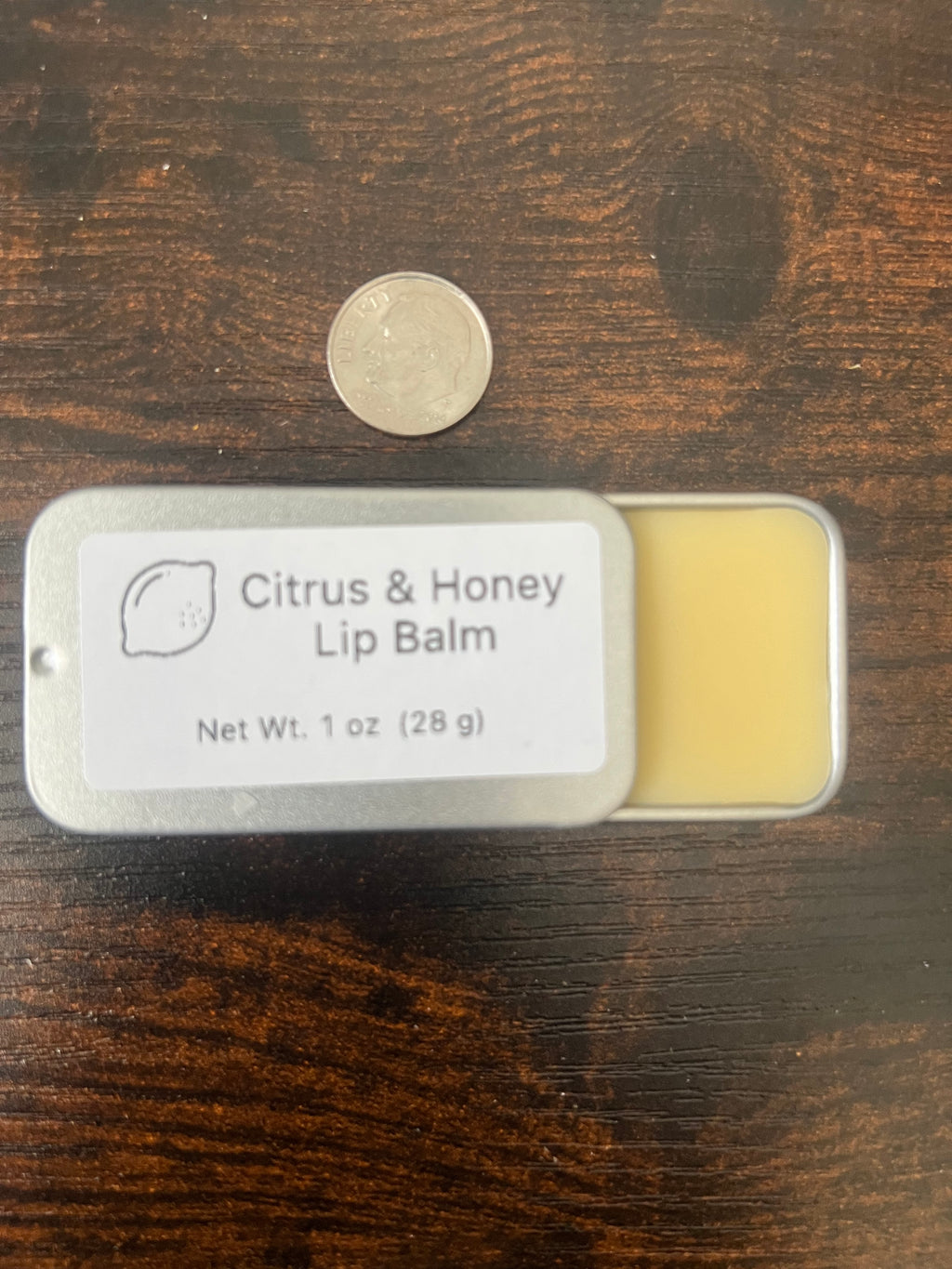 Citrus & Honey Lip Balm – Beeswax Nourishing Balm (Slide Tin)