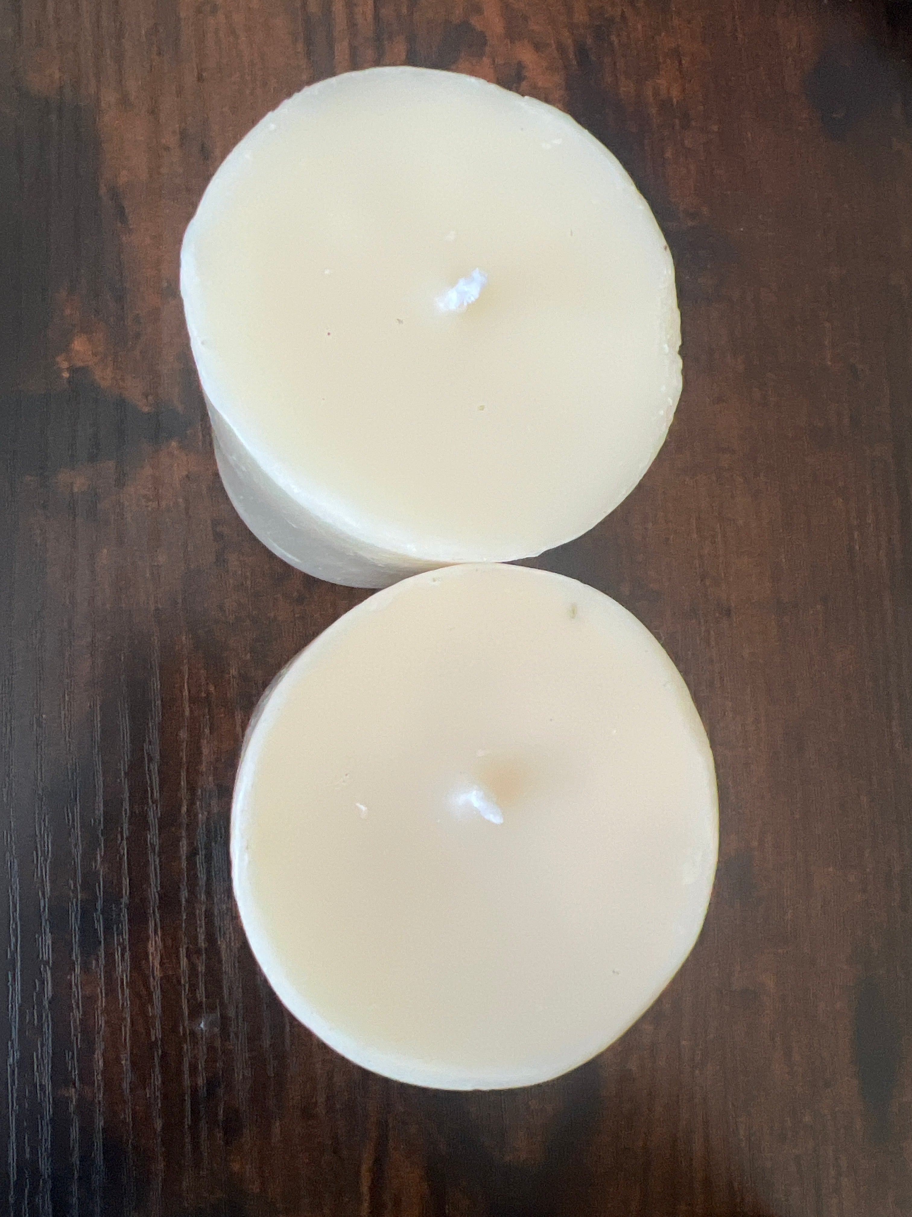 Natural Beeswax Pillar Candle – Handcrafted Ivory 4 Inch Candle – Unscented