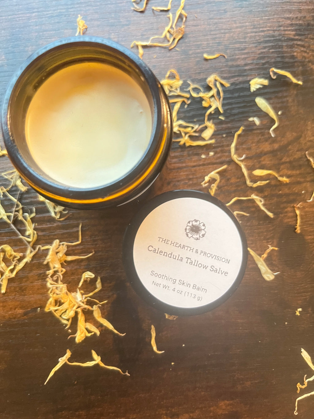 Calendula Tallow Salve – Soothing Skin Balm for Dry, Irritated Skin (4 oz)