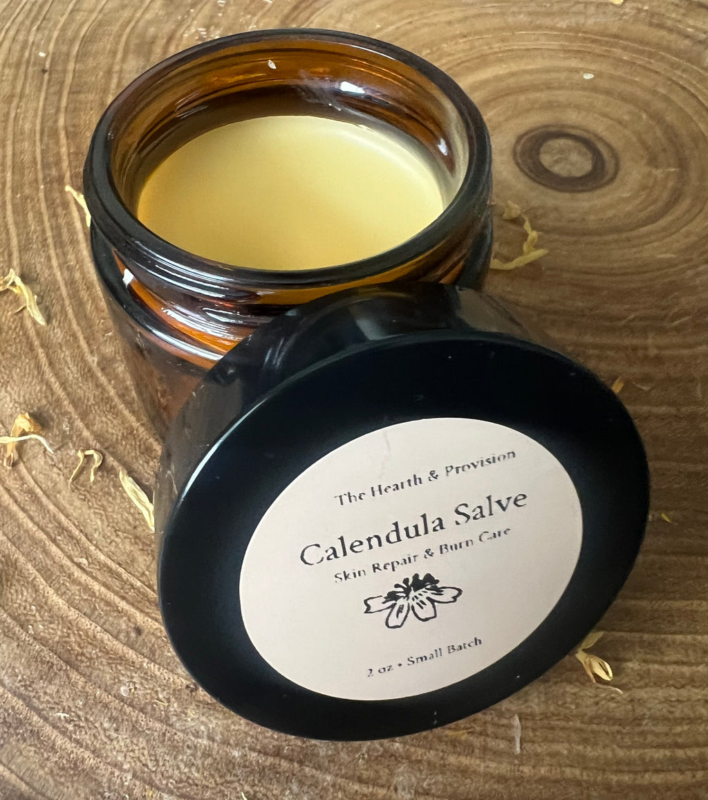 Calendula Salve for Skin Repair & Burn Care | Herbal Healing Balm | Small Batch Apothecary | 2 oz