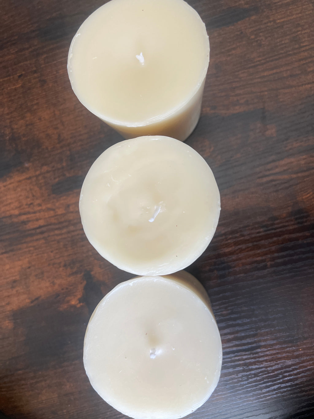 Natural Beeswax Pillar Candle – Handcrafted Ivory 4 Inch Candle – Unscented