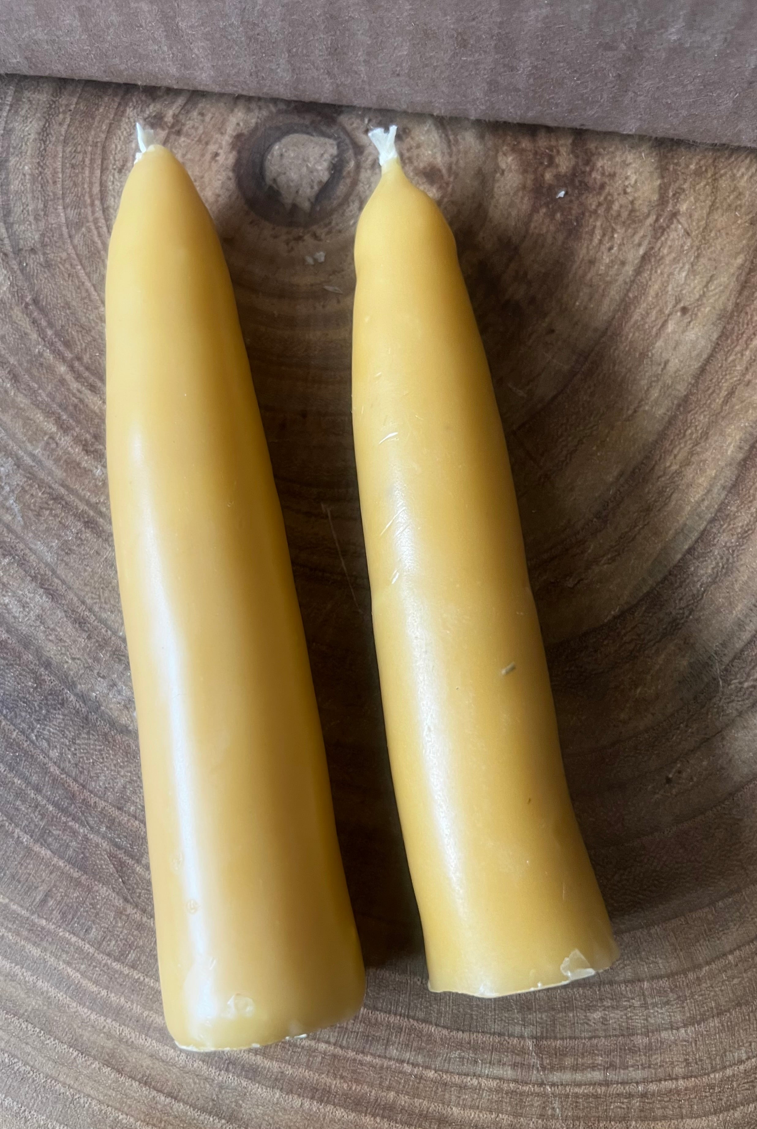 Hand-Dipped Beeswax Taper Candles | Protection & Plain | Hearth & Provision