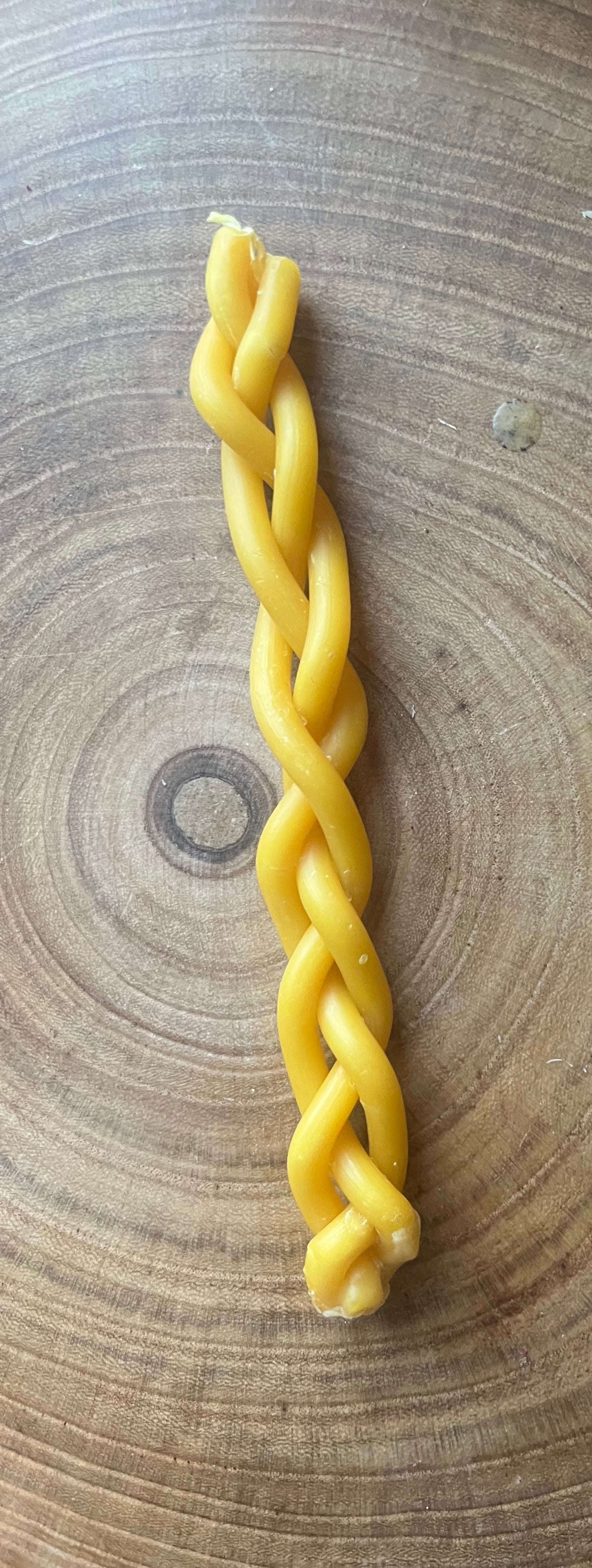 Hand-Dipped Beeswax Twisted Taper Candles (Set of 2)