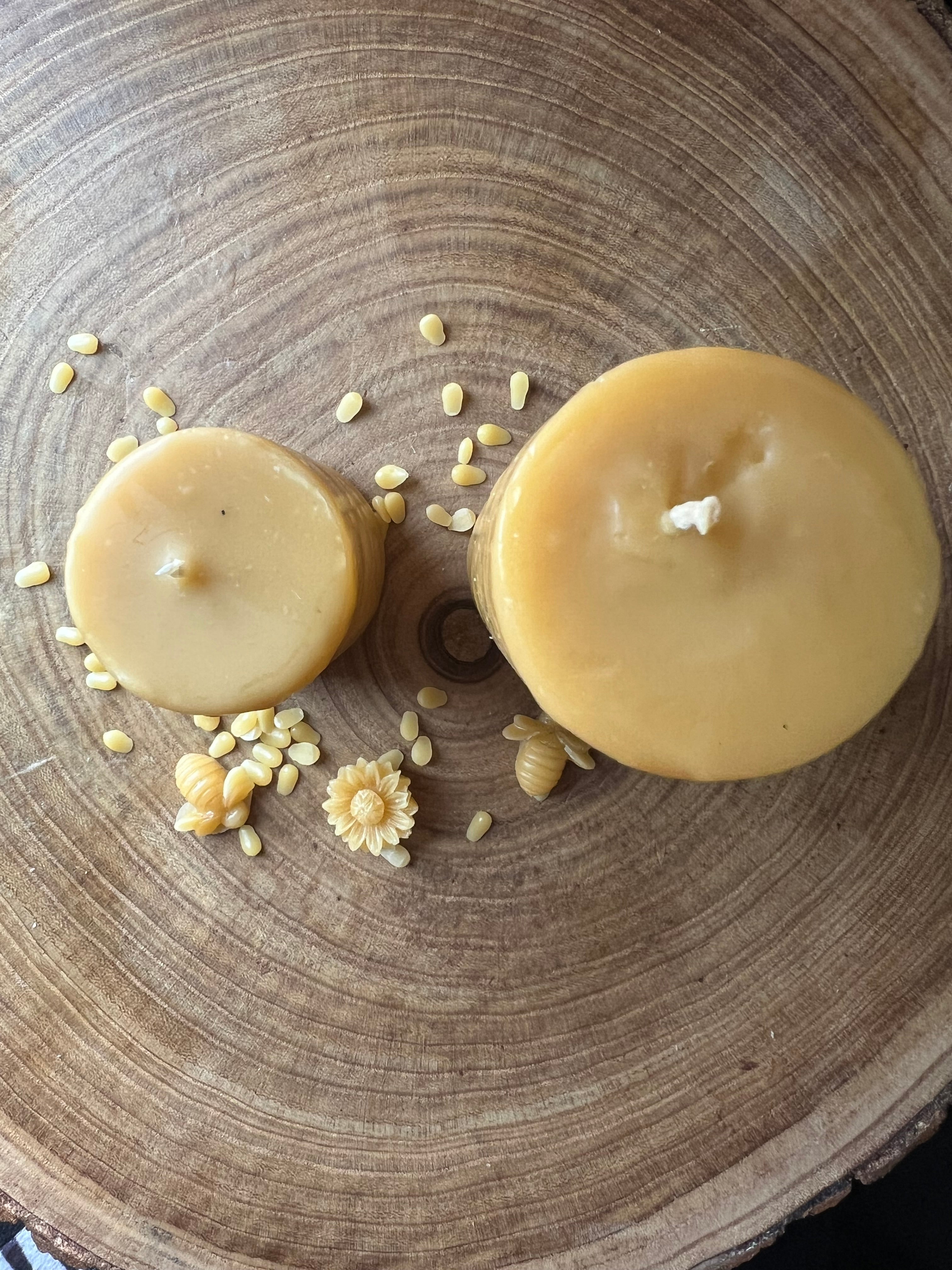 Beeswax Pillar Candle | Hand-Poured Natural Candle | Clean Burning | Small Batch Apothecary | Multiple Sizes