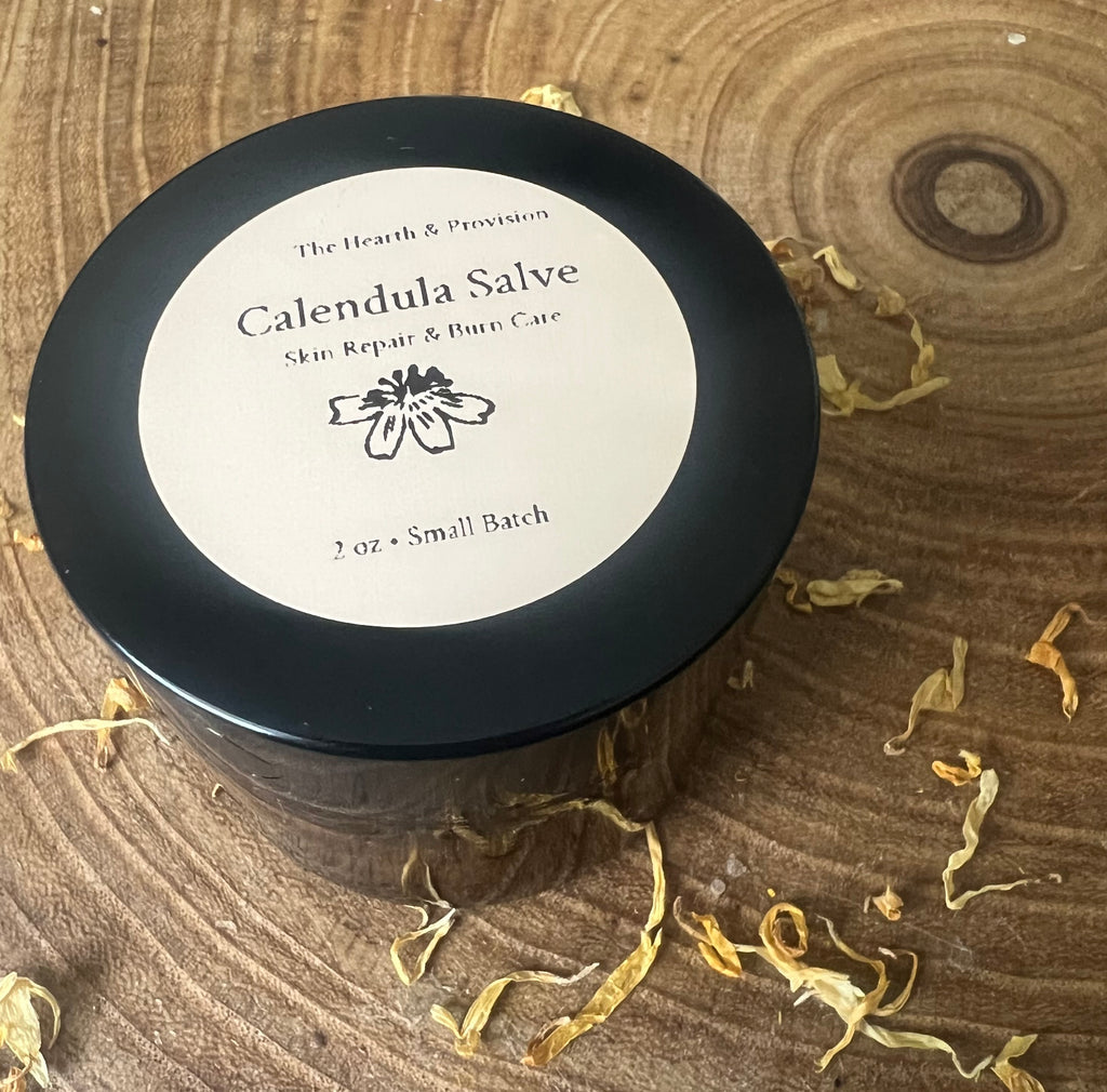 Calendula Salve for Skin Repair & Burn Care | Herbal Healing Balm | Small Batch Apothecary | 2 oz