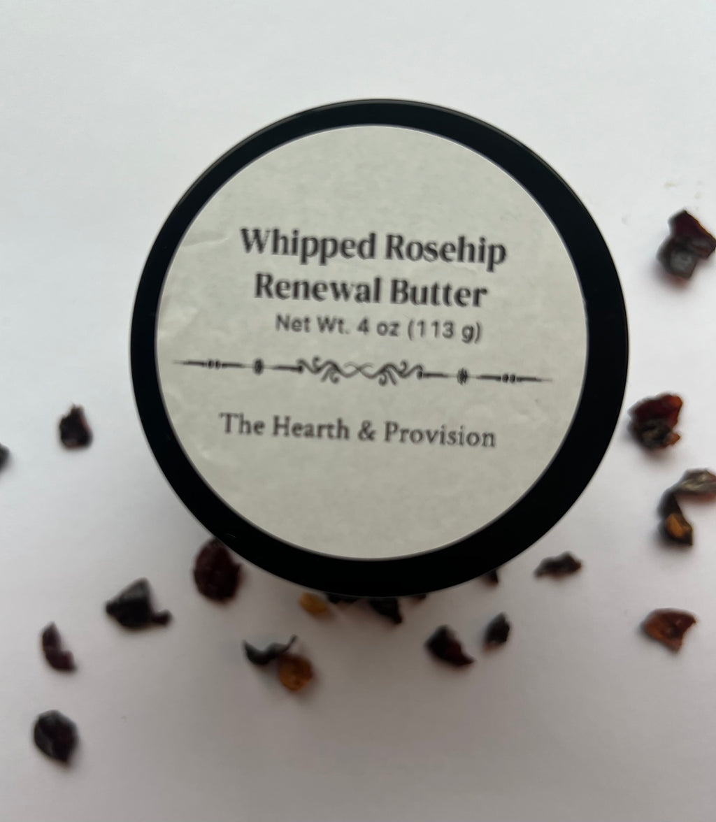 Whipped Rosehip Renewal Butter | Botanical Body Butter | 4 oz