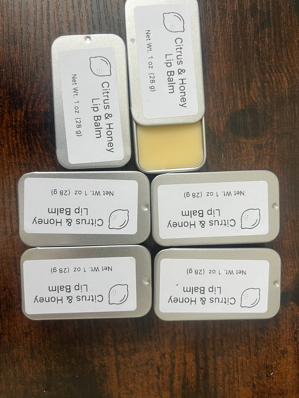 Citrus & Honey Lip Balm – Beeswax Nourishing Balm (Slide Tin)