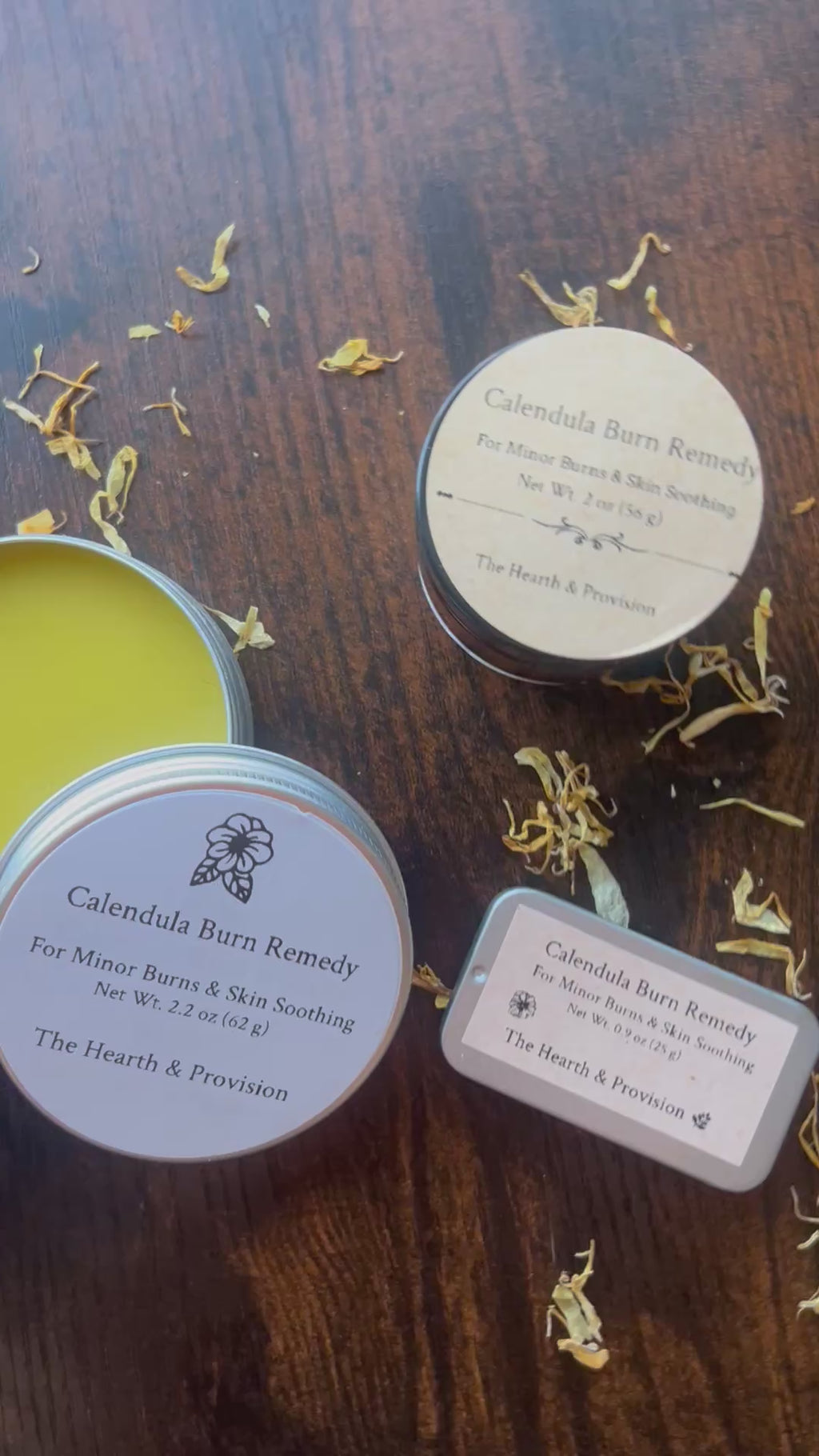 Calendula Burn Remedy – Herbal Skin Salve for Minor Burns & Irritated Skin